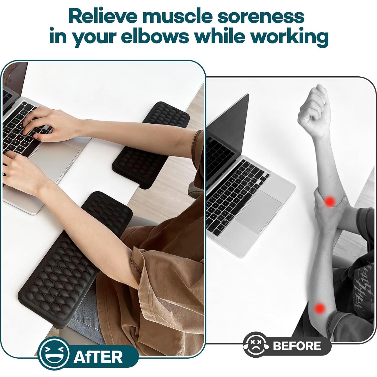 2 Almohadillas de Codo Ergonómicas LILXIU con Base Antideslizante