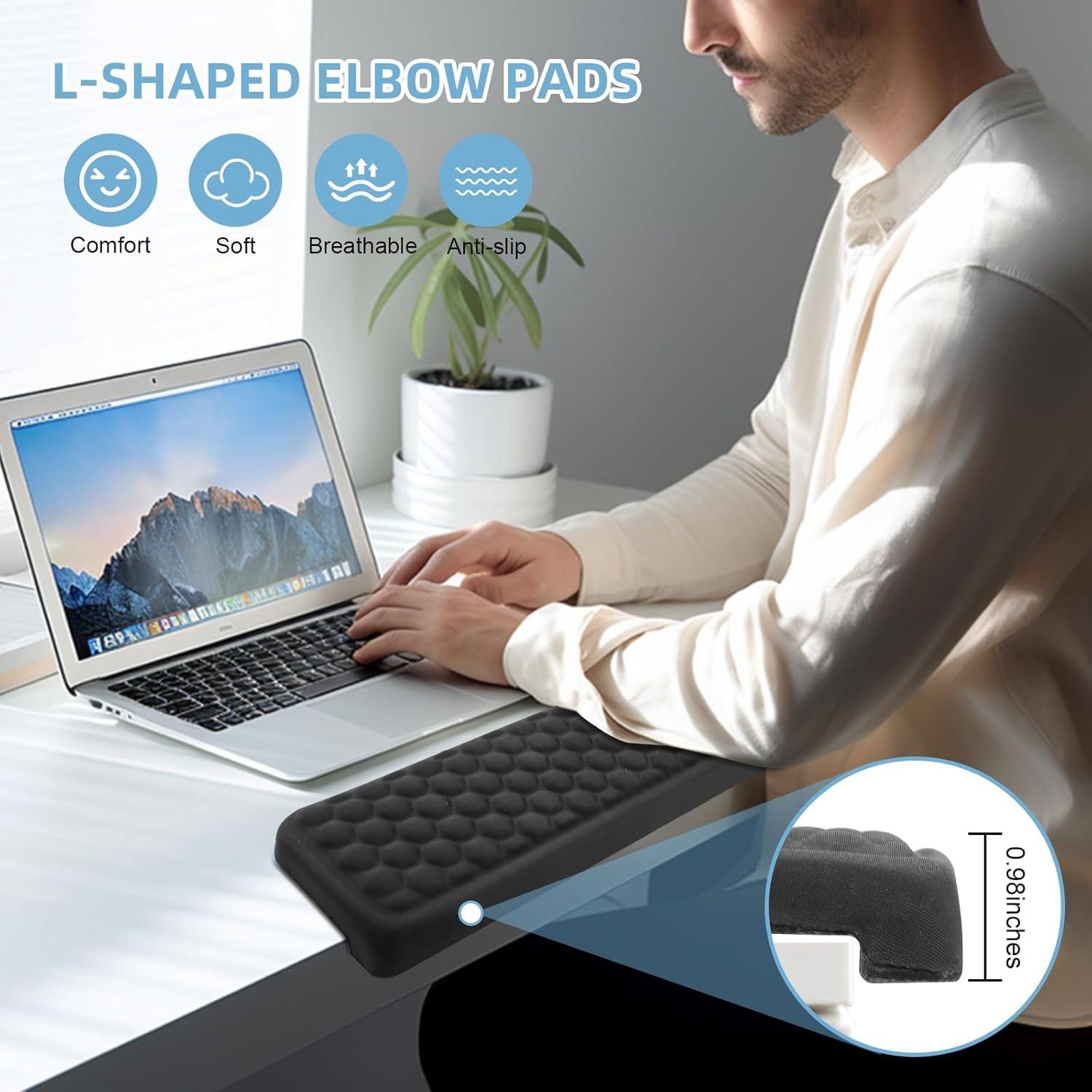 Reposamuñecas de espuma viscoelástica Eikovia, paquete de 2