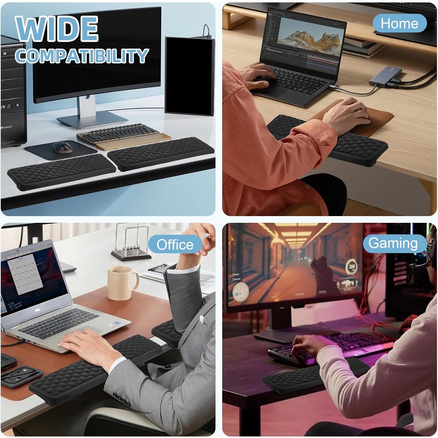 Reposamuñecas de espuma viscoelástica Eikovia, paquete de 2