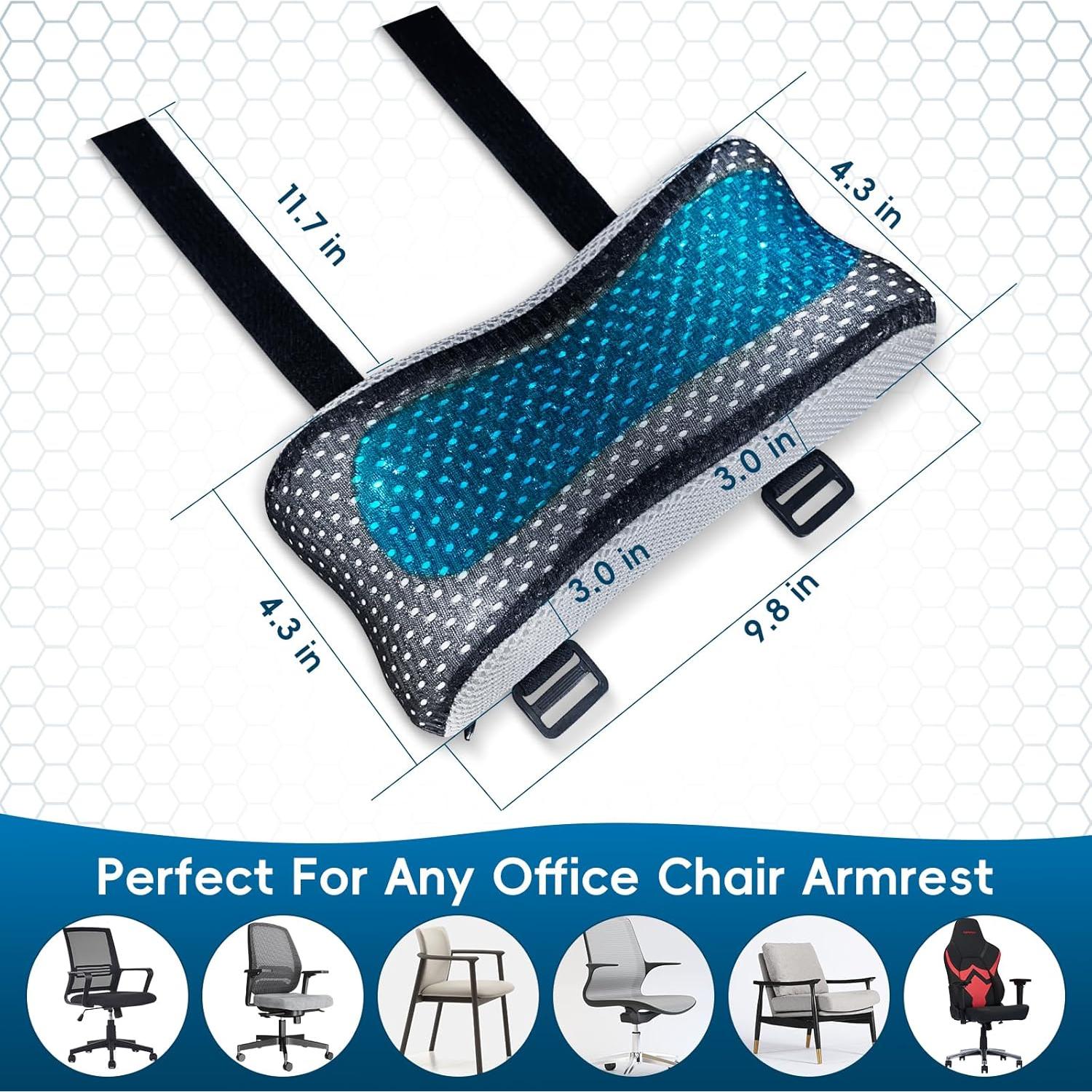 Almohadillas de Reposabrazos Ergonómicas Yazimalu con Gel Refrigerante