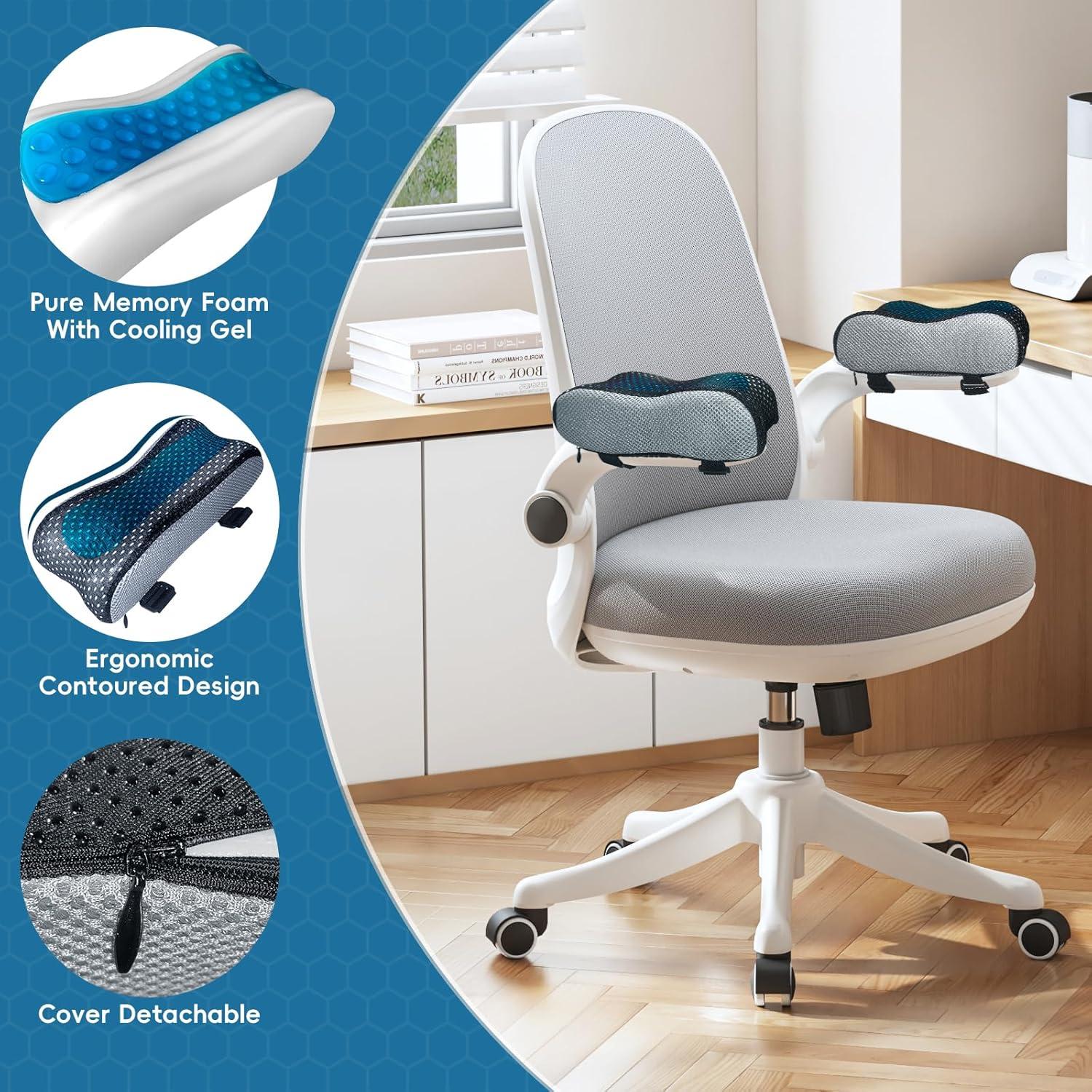 Almohadillas de Reposabrazos Ergonómicas Yazimalu con Gel Refrigerante