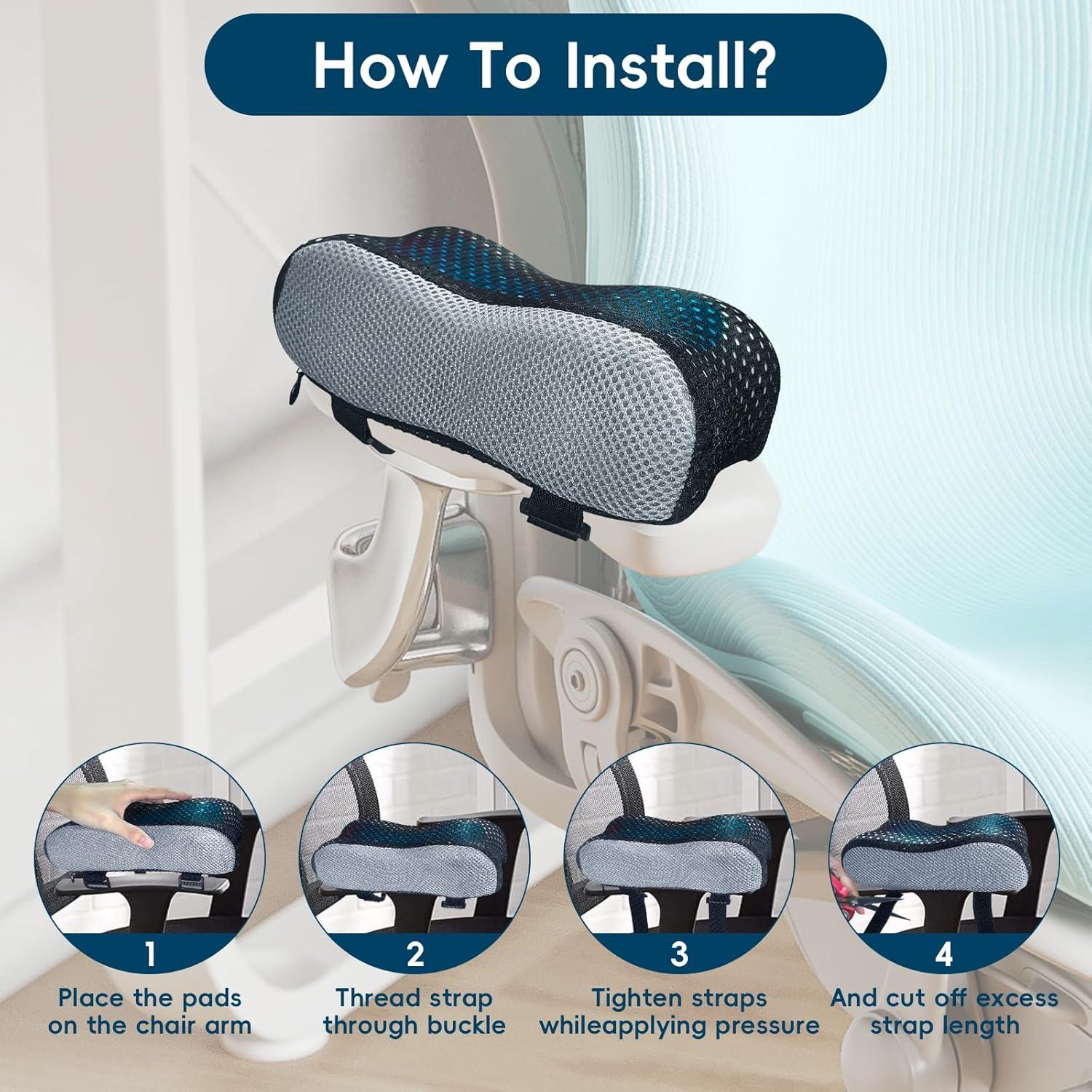 Almohadillas de Reposabrazos Ergonómicas Yazimalu con Gel Refrigerante