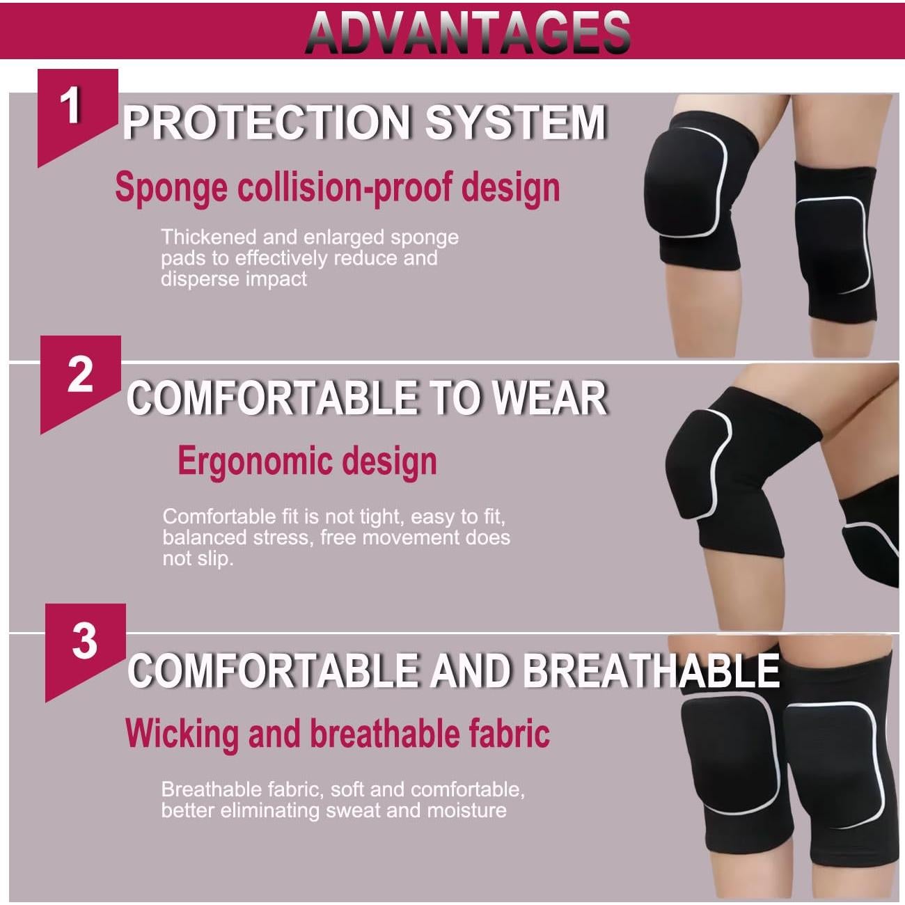 Rodilleras y Codilleras YINXIAQIYE Medianas Negras