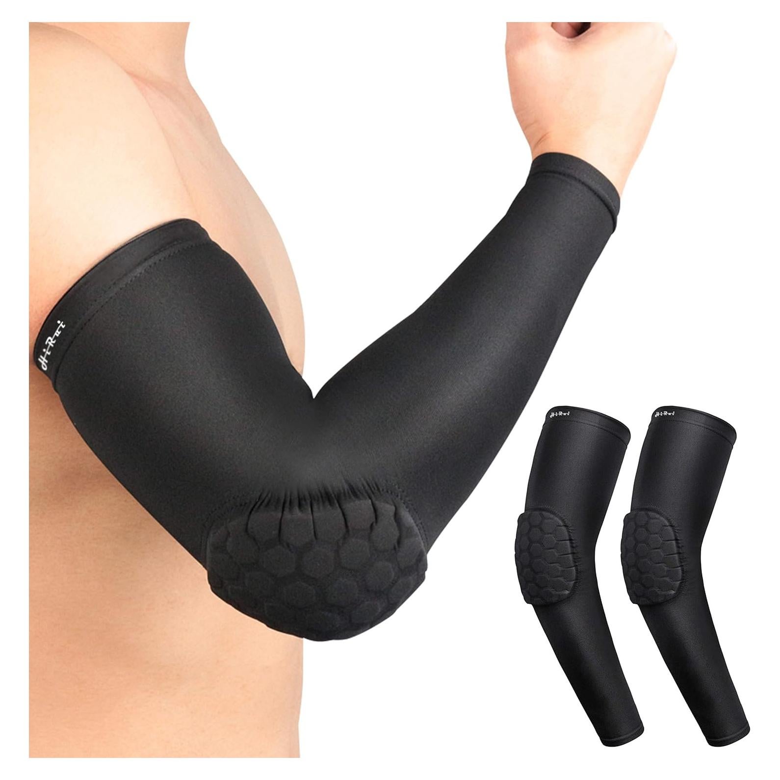 Almohadillas de Compresión para Codo HiRui - Unisex, Negro, Grande