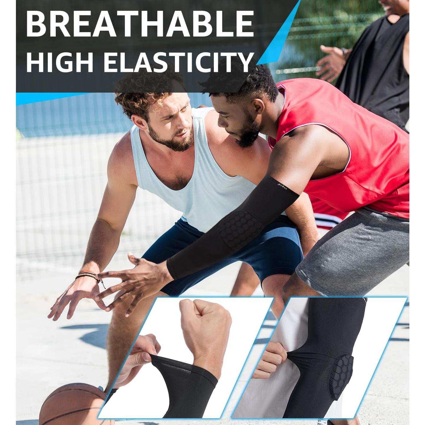 Almohadillas de Compresión para Codo HiRui - Unisex, Negro, Grande