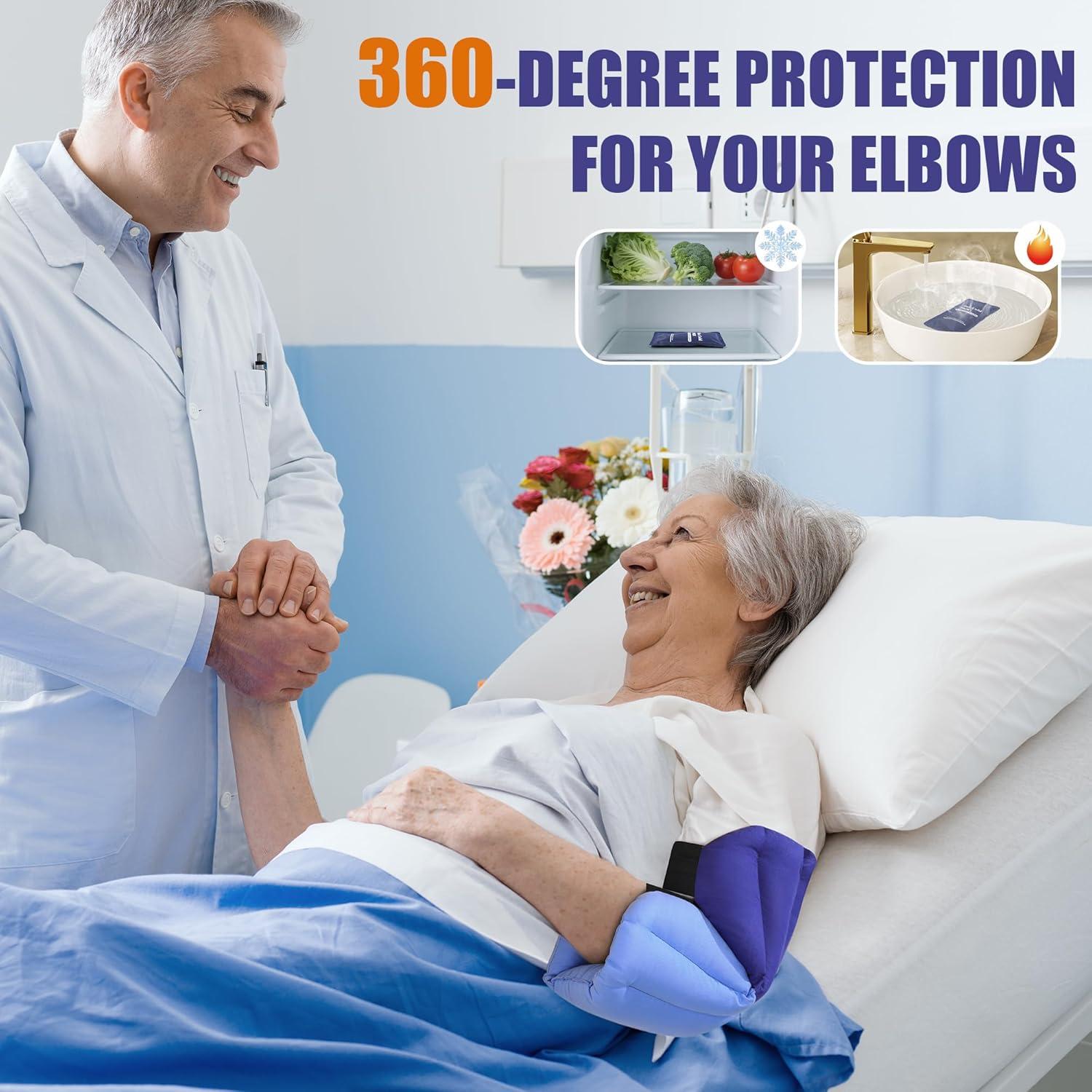 Protectores de Codo ROYALAY con 2 Paquetes de Hielo - Almohadillas para Ancianos