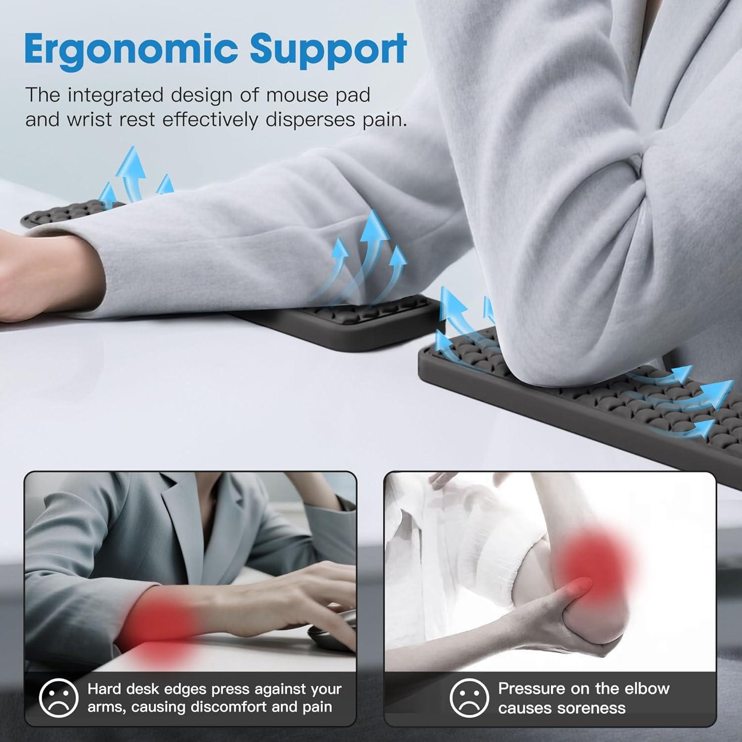 Almohadilla Ergonómica en L MEKASS para Escritorio 2 Piezas