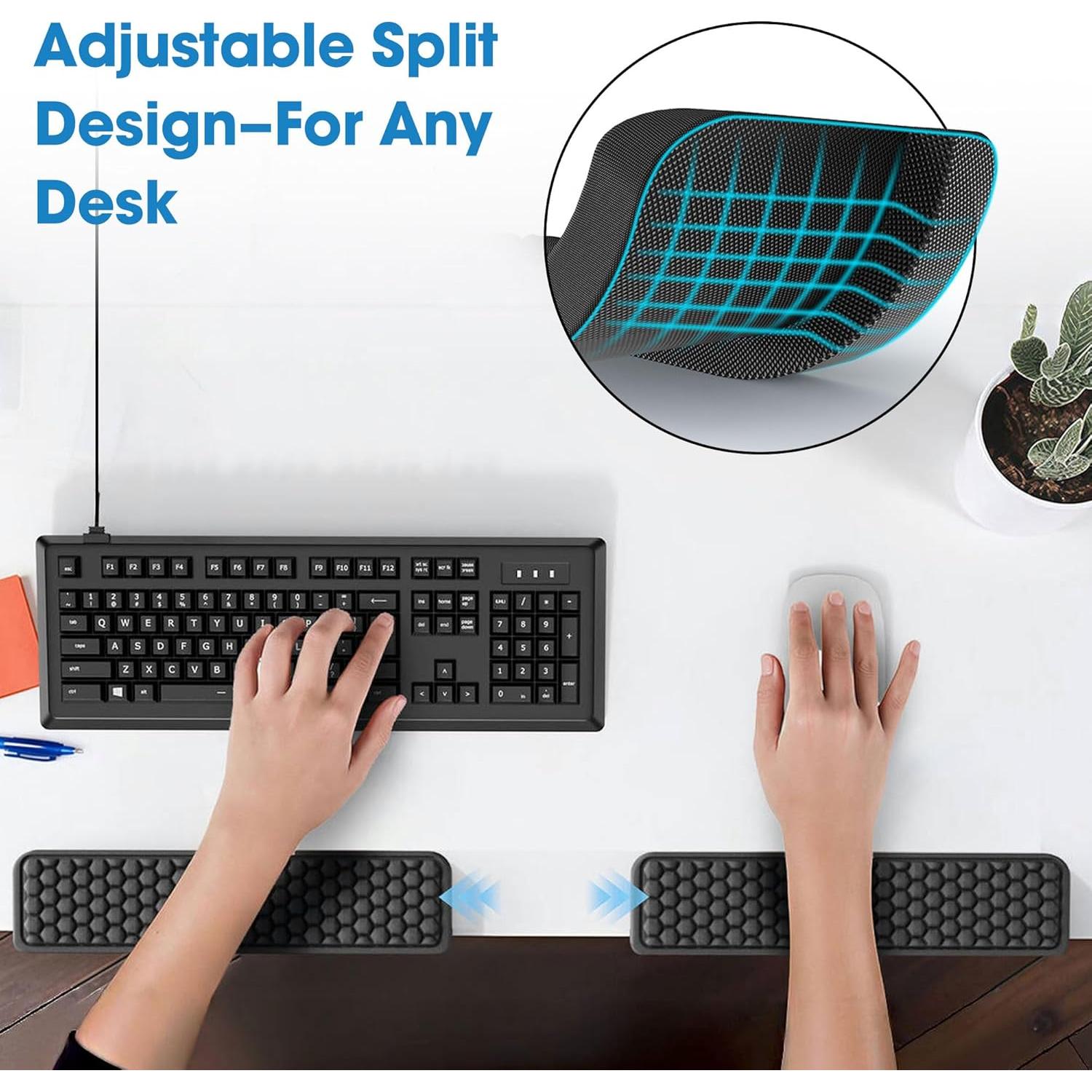 Almohadilla Ergonómica en L MEKASS para Escritorio 2 Piezas