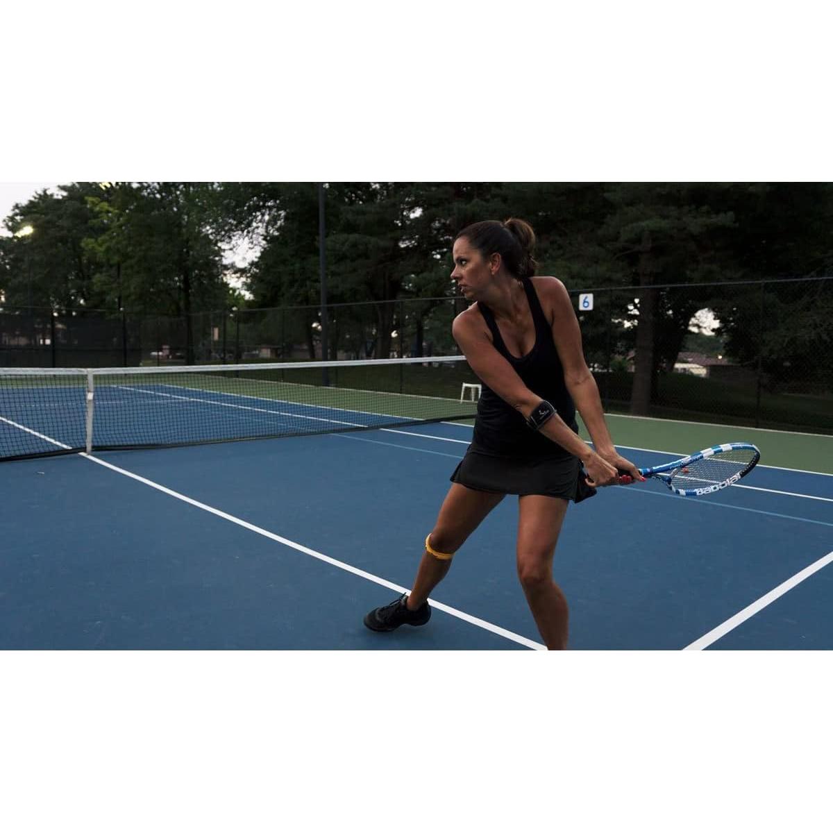 Soporte para codo de tenis Mueller con almohadilla de gel, negro