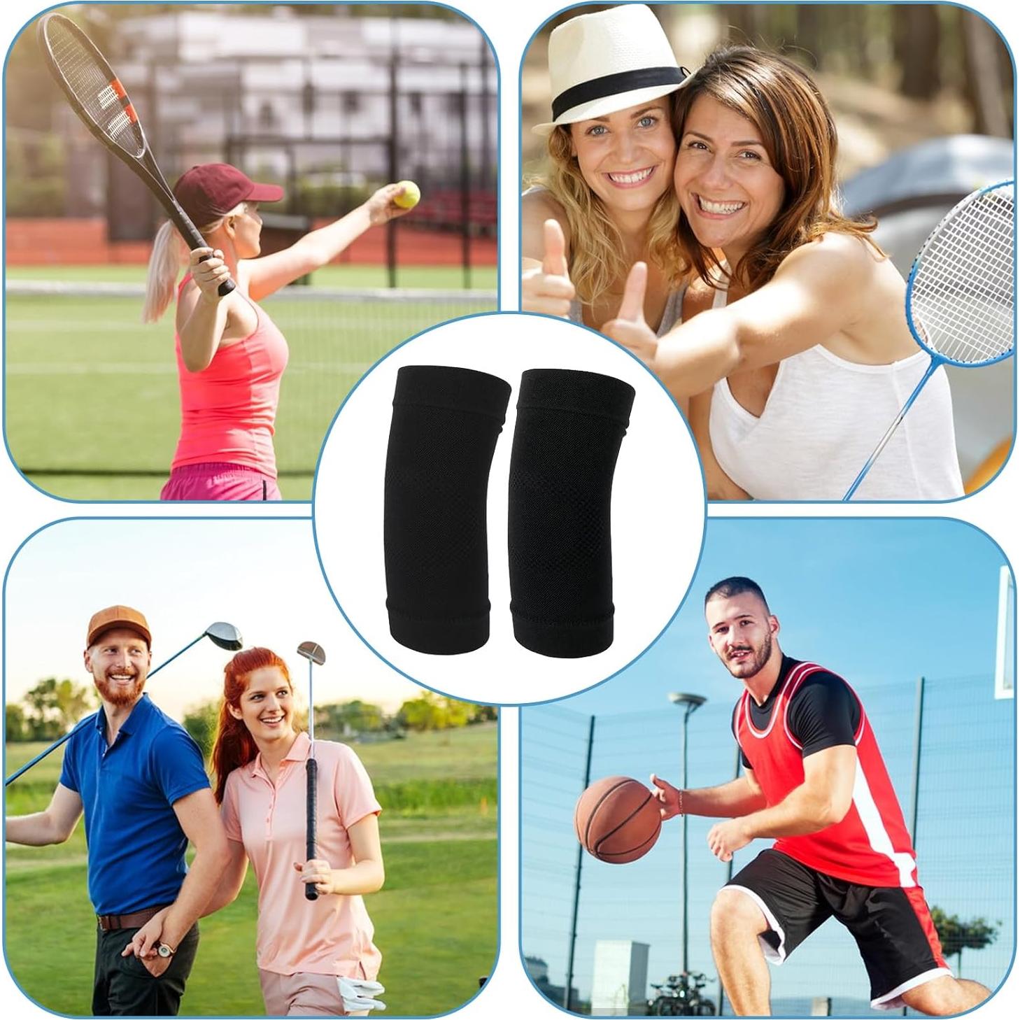 Mangas de Compresión para Codo COMNICO - 2 Pares, Negro