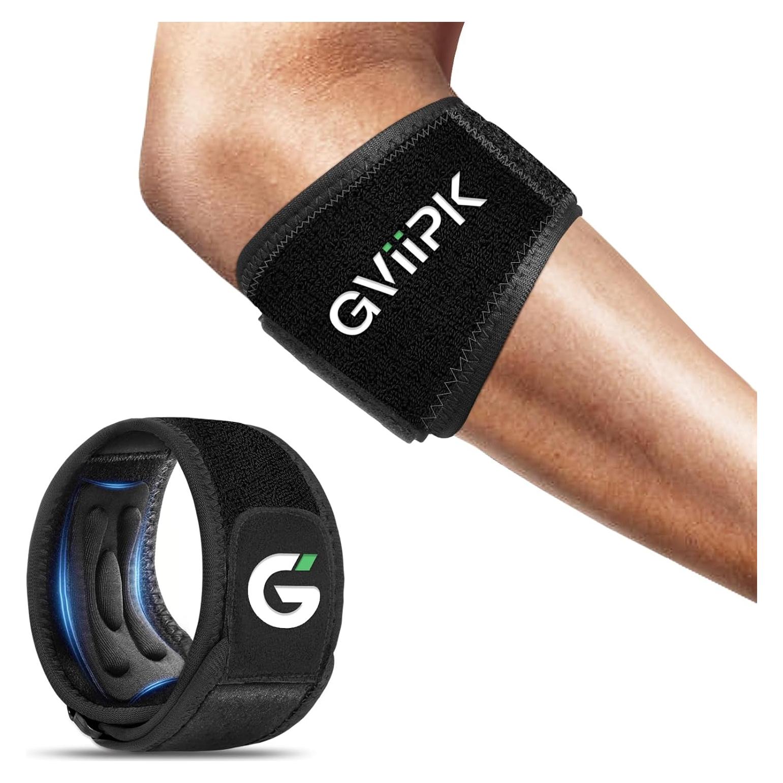 Faja para Codo de Tenis Gviipk - Alivio Tendinitis Negro