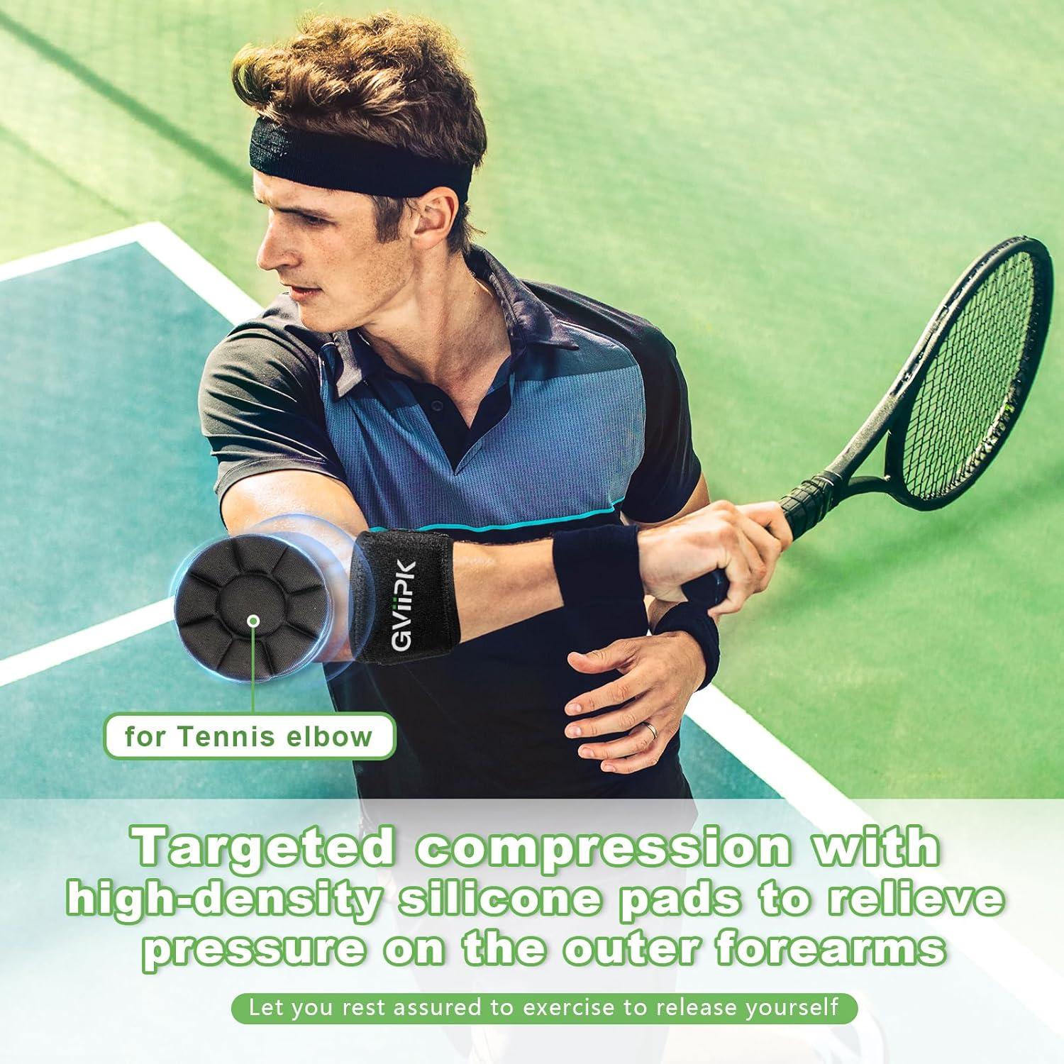 Faja para Codo de Tenis Gviipk - Alivio Tendinitis Negro