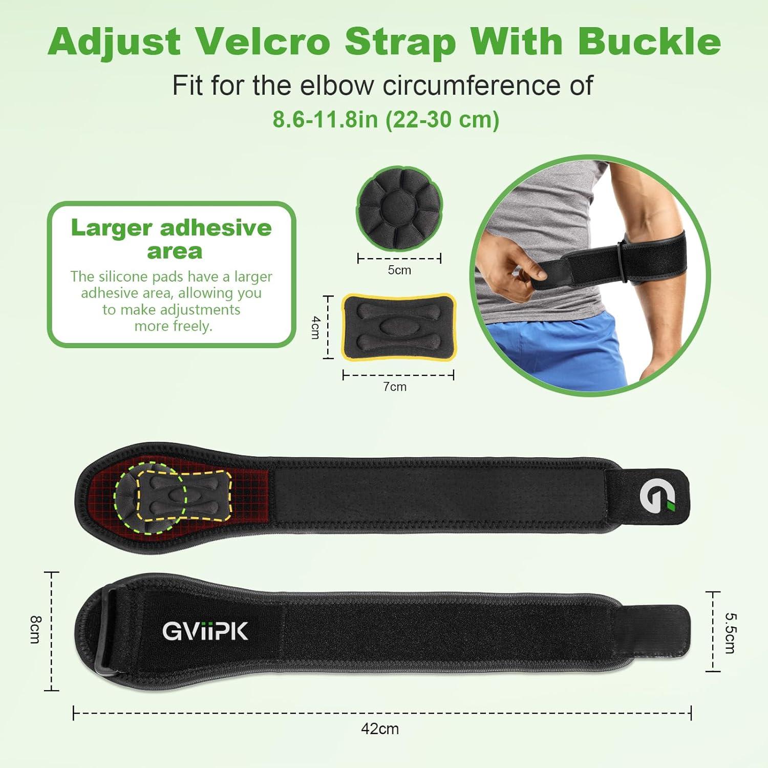 Faja para Codo de Tenis Gviipk - Alivio Tendinitis Negro