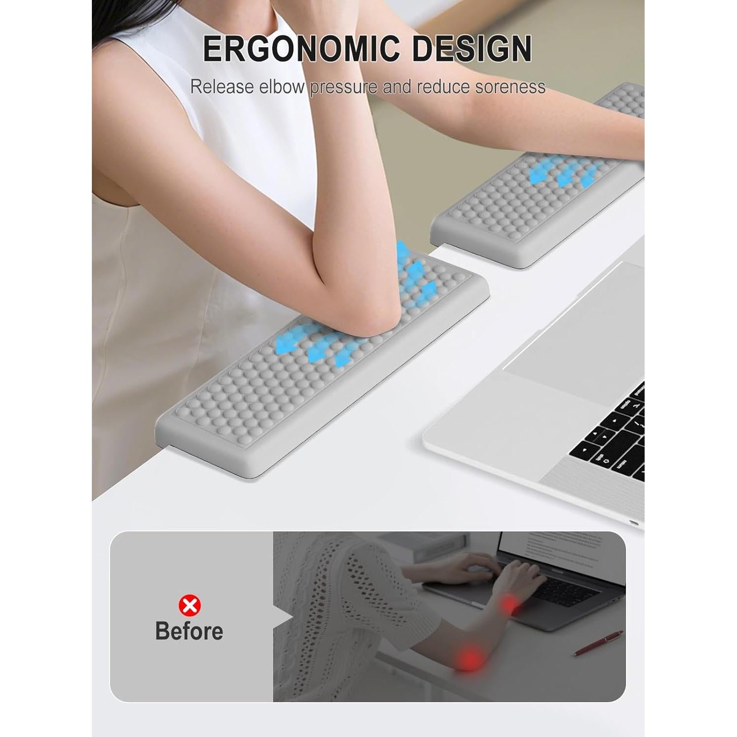 Almohadillas para Codos Ergonómicas Hsurbtra 30x10 cm - 2 Piezas