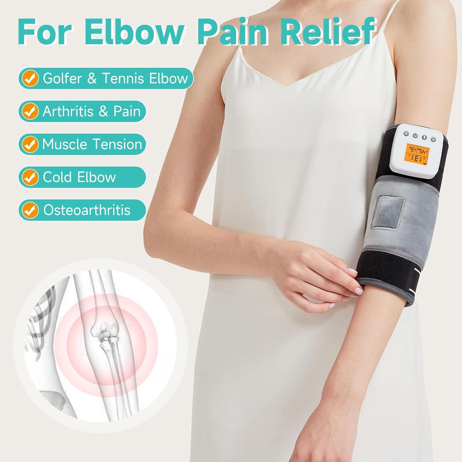 Masajeador de Codo Inalámbrico AOBOCO con Calor y Vibración