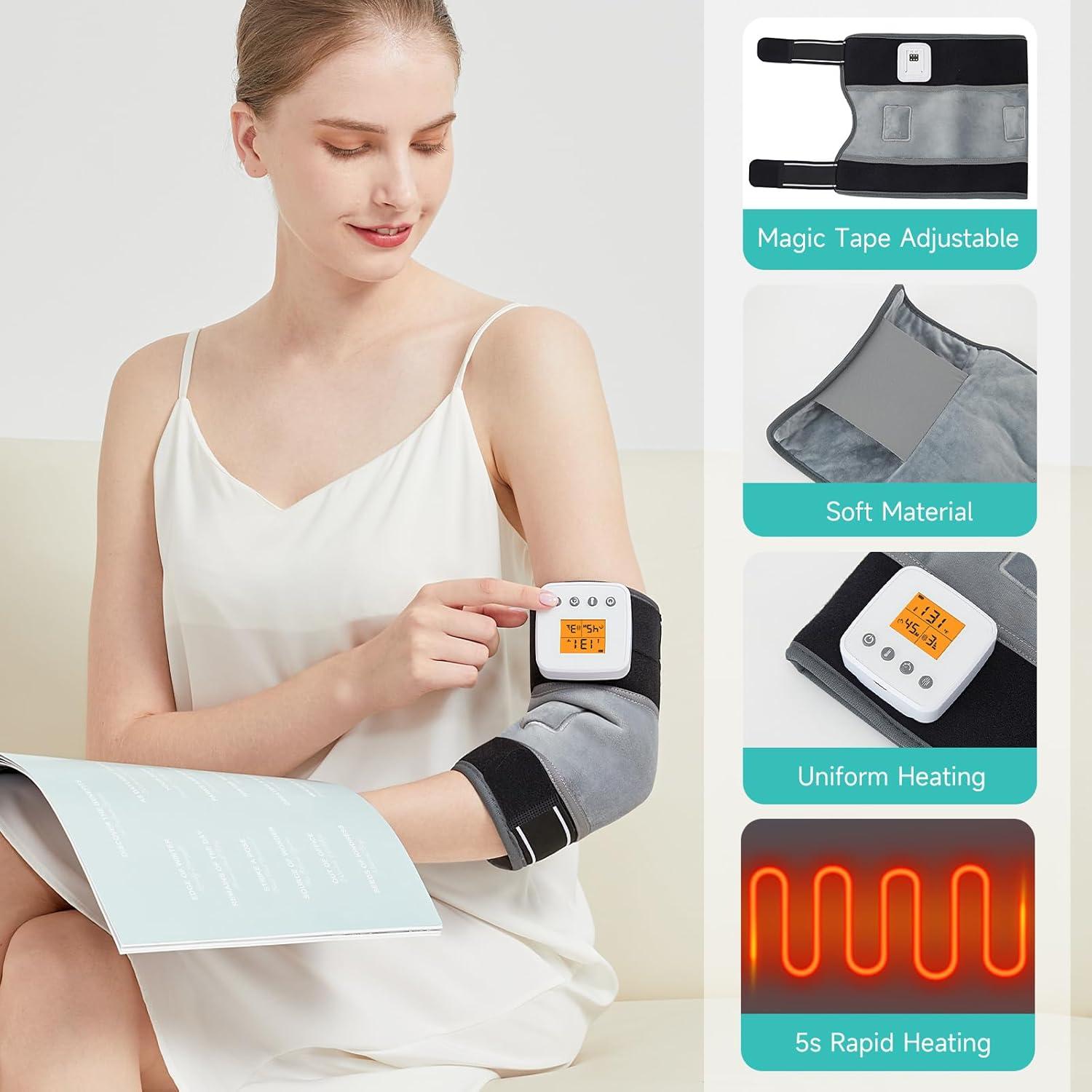 Masajeador de Codo Inalámbrico AOBOCO con Calor y Vibración