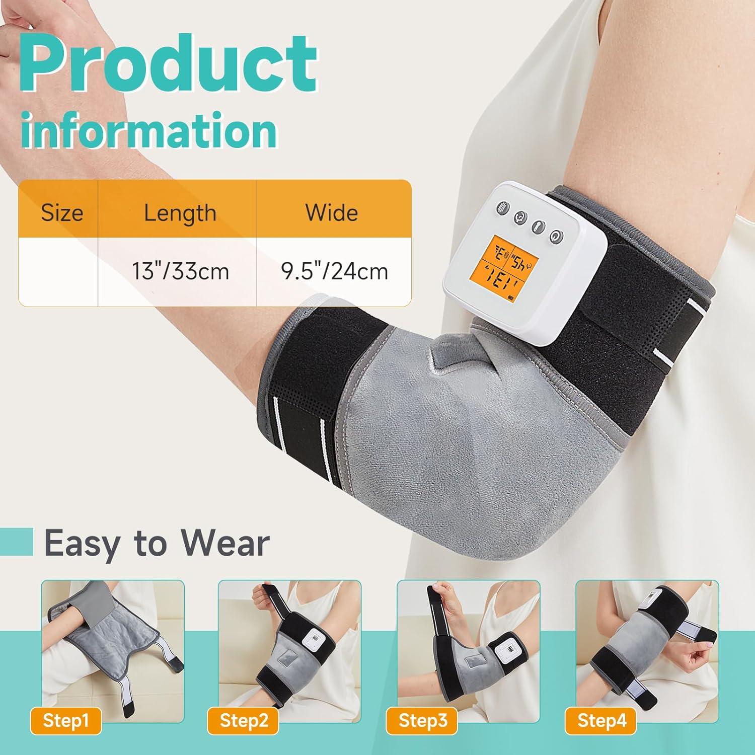 Masajeador de Codo Inalámbrico AOBOCO con Calor y Vibración