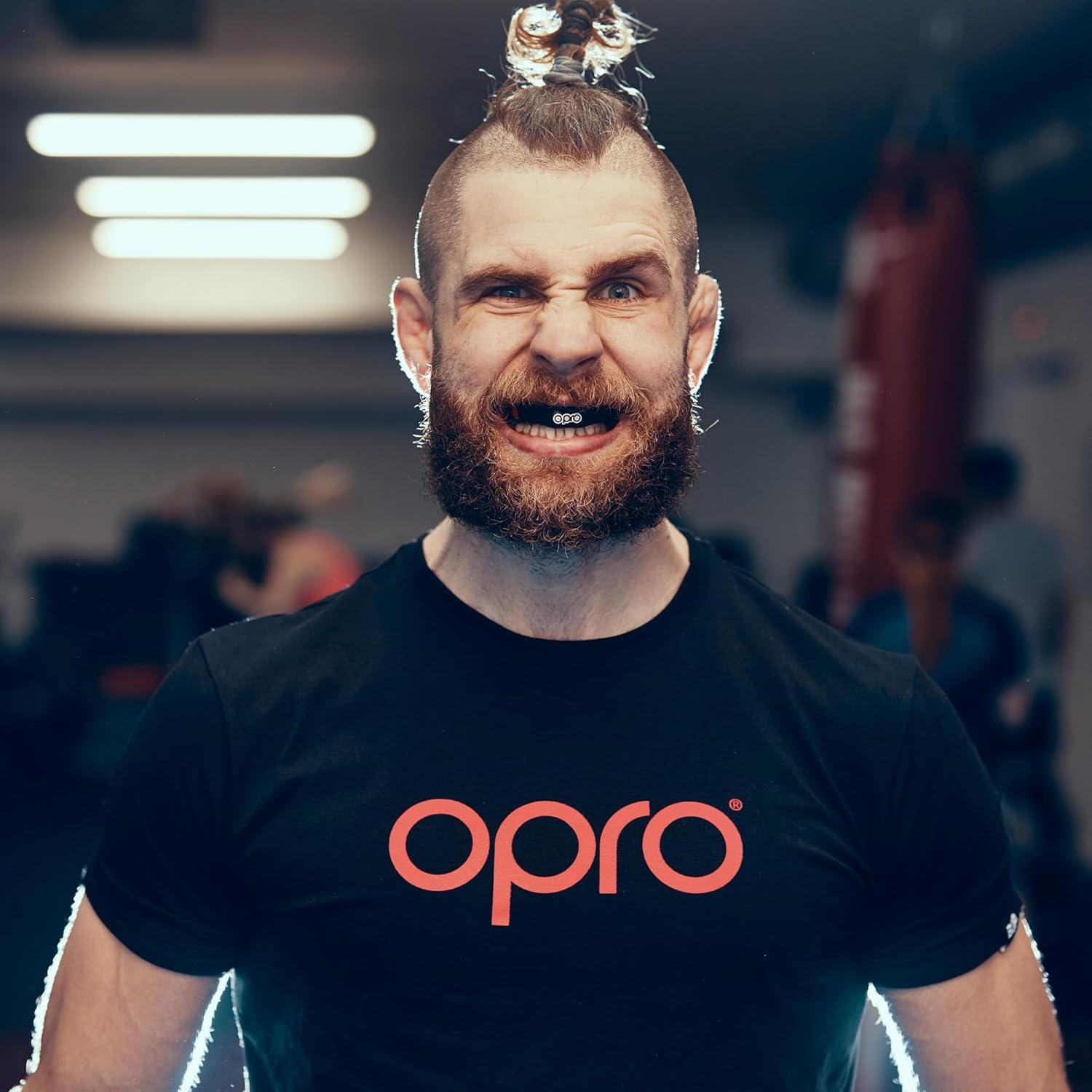 Protector Bucal OPRO Snap-Fit con Correa Ajustable Negro