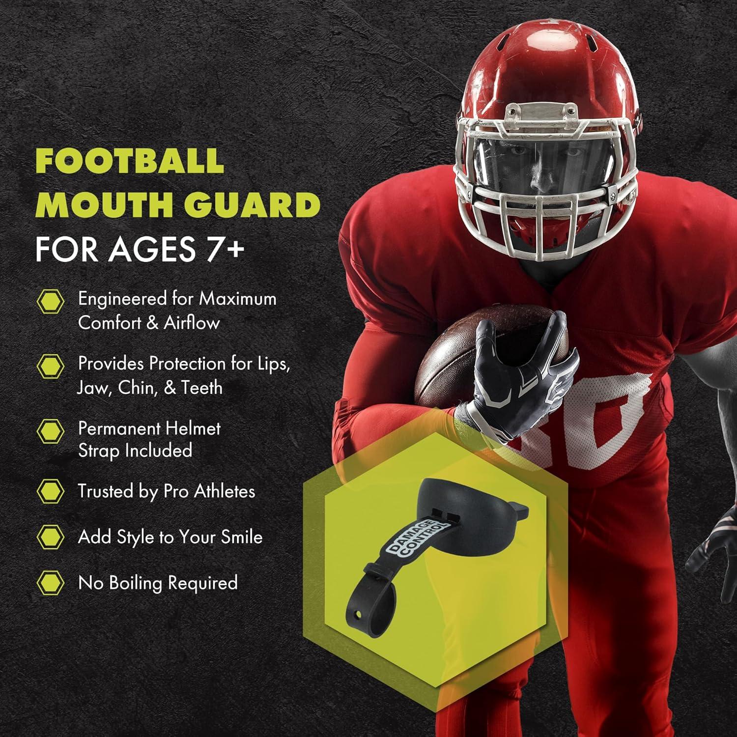 Funda para Boca Damage Control Negro para Fútbol con Correa