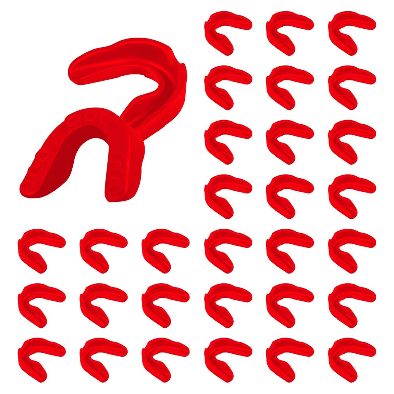 Paquete de 30 Protectores Bucales Rojos Silicona YOFOBU