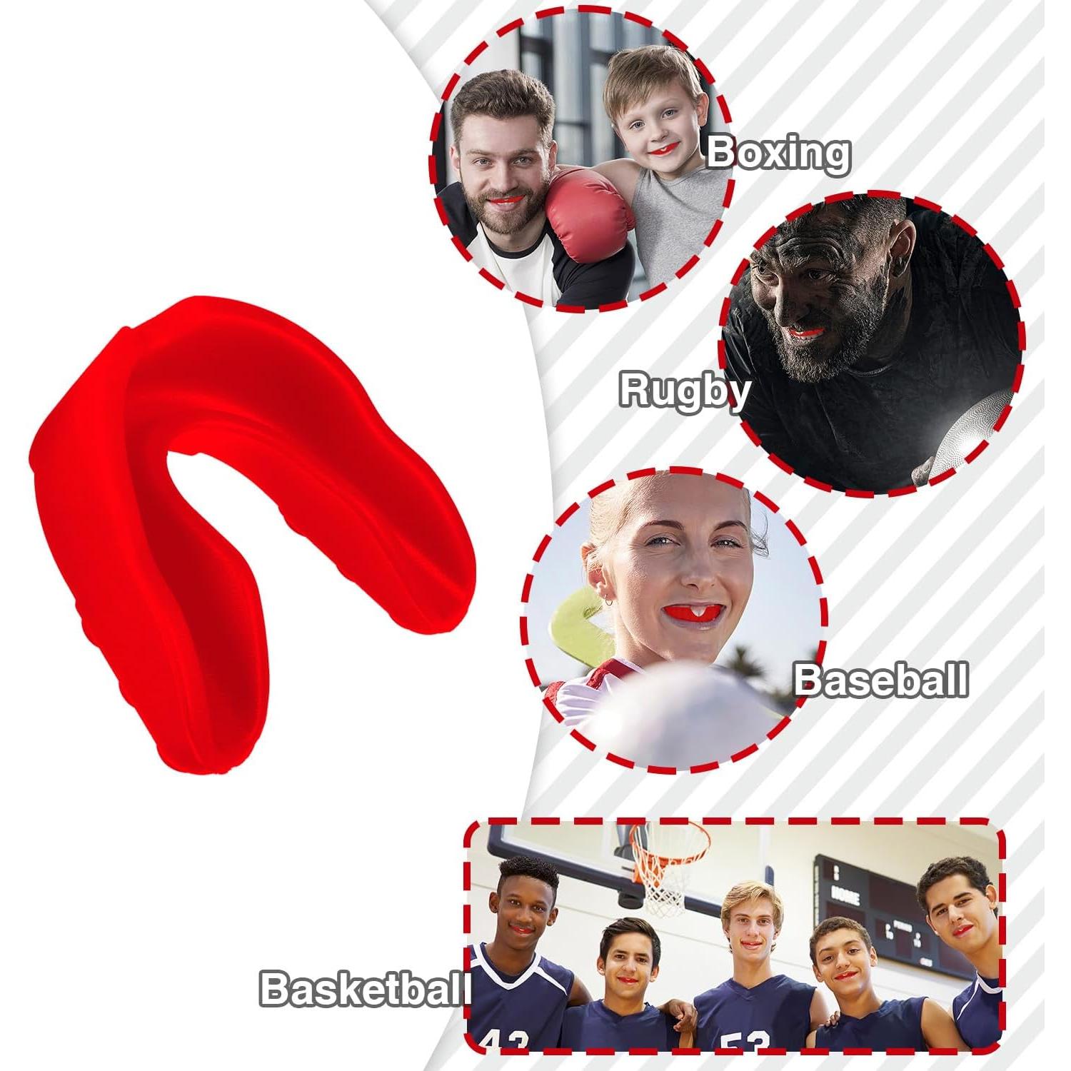 Paquete de 30 Protectores Bucales Rojos Silicona YOFOBU