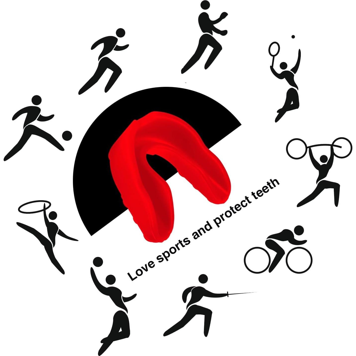 Paquete de 30 Protectores Bucales Rojos Silicona YOFOBU