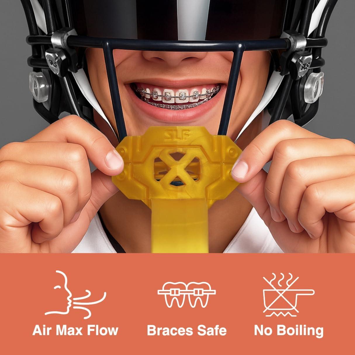 Guardabocas Deportivo SLEEFS Dorado - Protector de Labios y Dientes