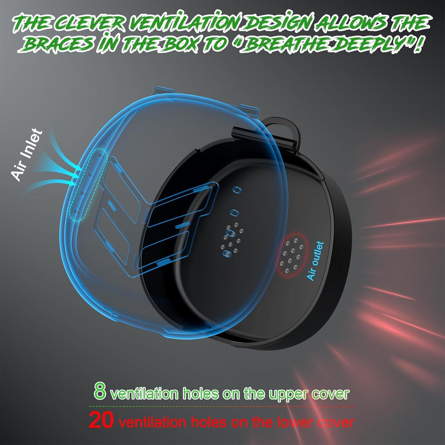 Estuche para Protector Bucal Deportivo ARGOMAX Negro/Naranja