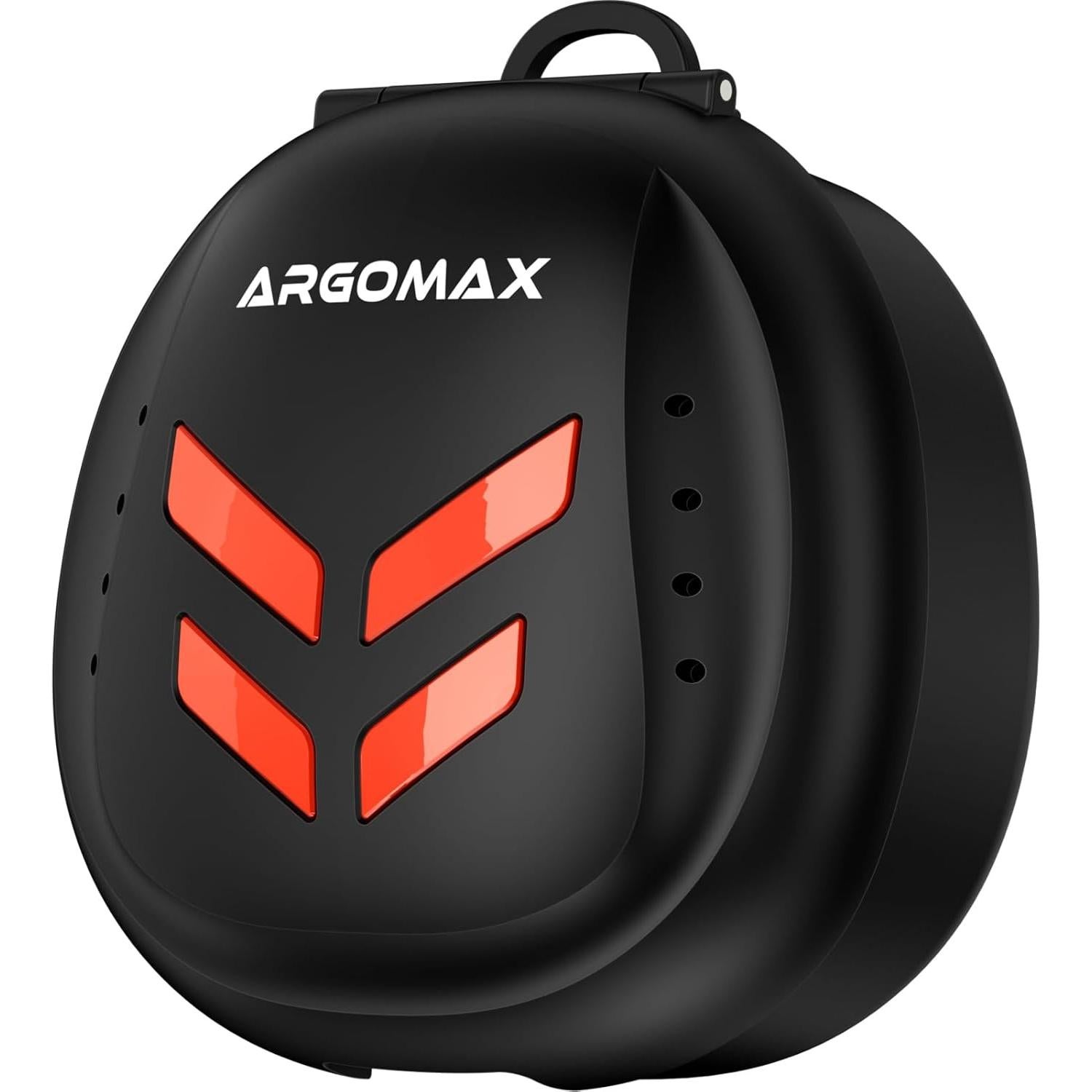 Estuche para Protector Bucal Deportivo ARGOMAX Negro/Naranja