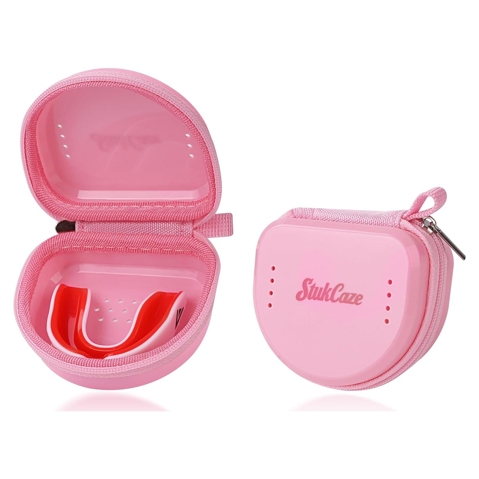 Estuche para Protector Bucal Stukcaze Rosa con Cremallera