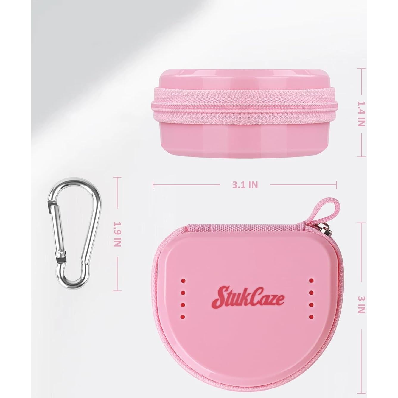 Estuche para Protector Bucal Stukcaze Rosa con Cremallera