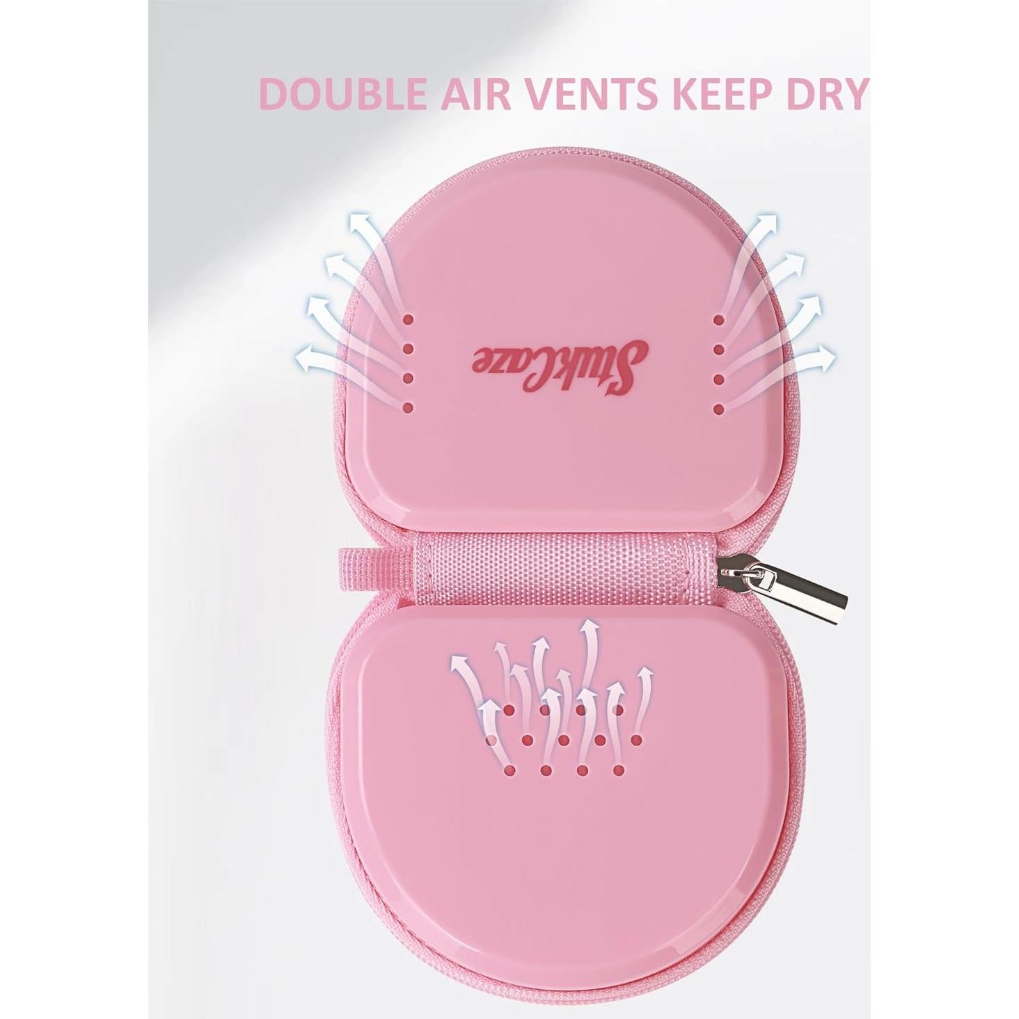 Estuche para Protector Bucal Stukcaze Rosa con Cremallera