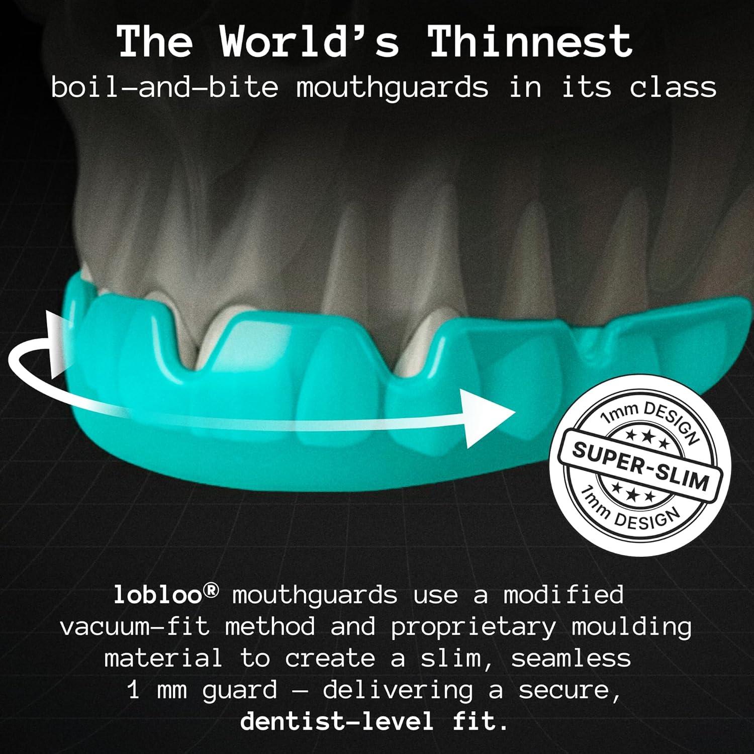 Protector Bucal Deportivo Lobloo Ultra Delgado 1mm Menta