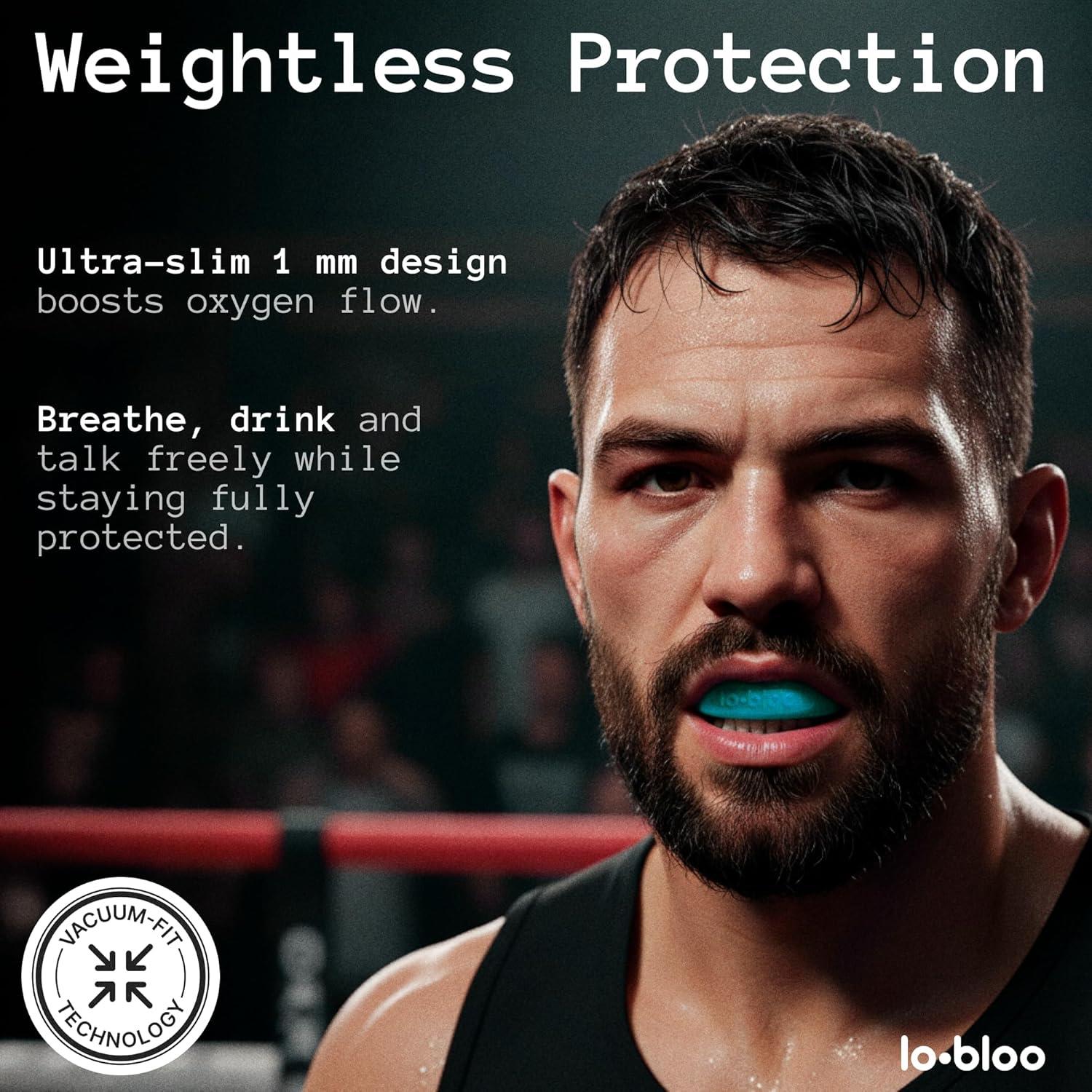 Protector Bucal Deportivo Lobloo Ultra Delgado 1mm Menta