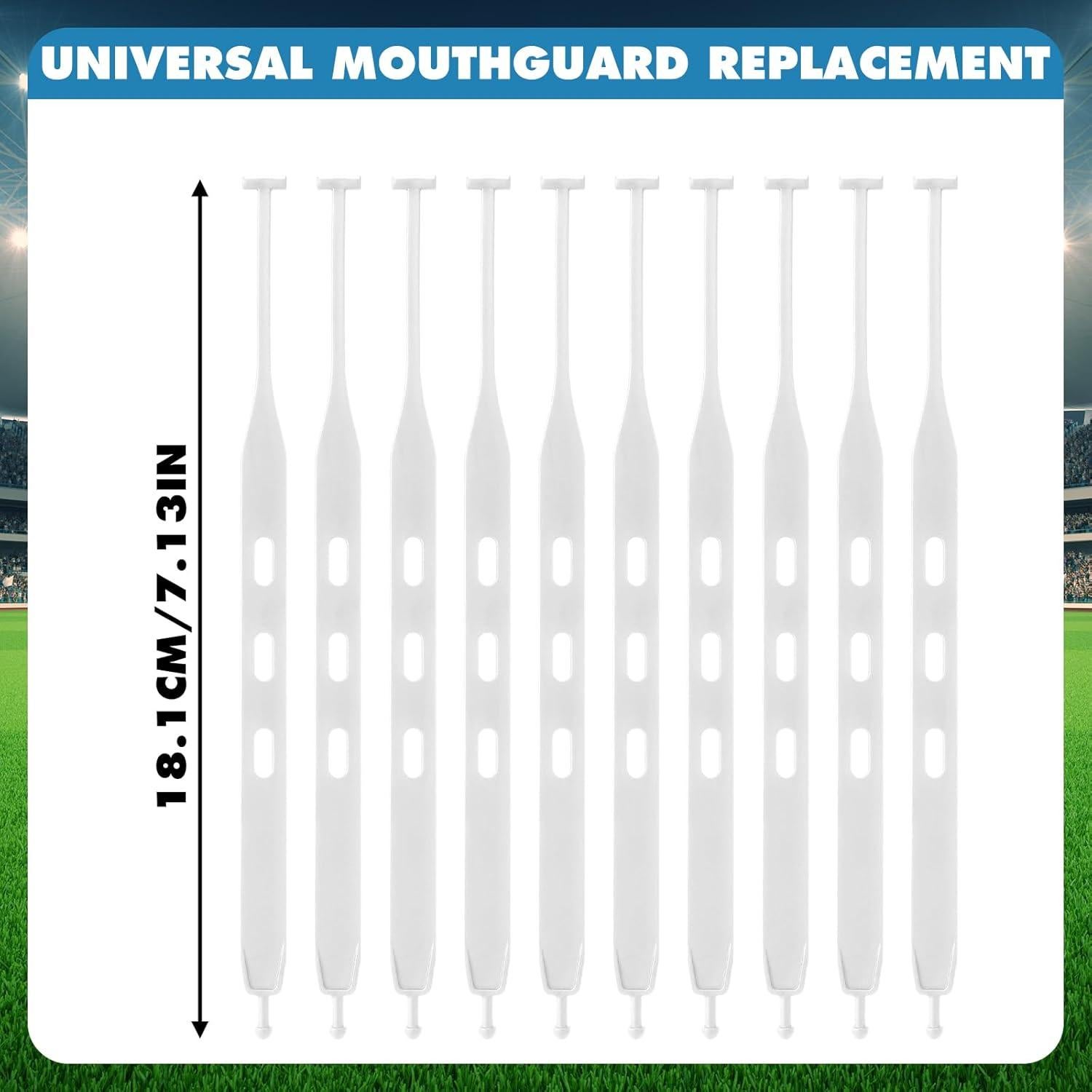 Flutesan 10 Correas de Reemplazo para Protector Bucal Blanco
