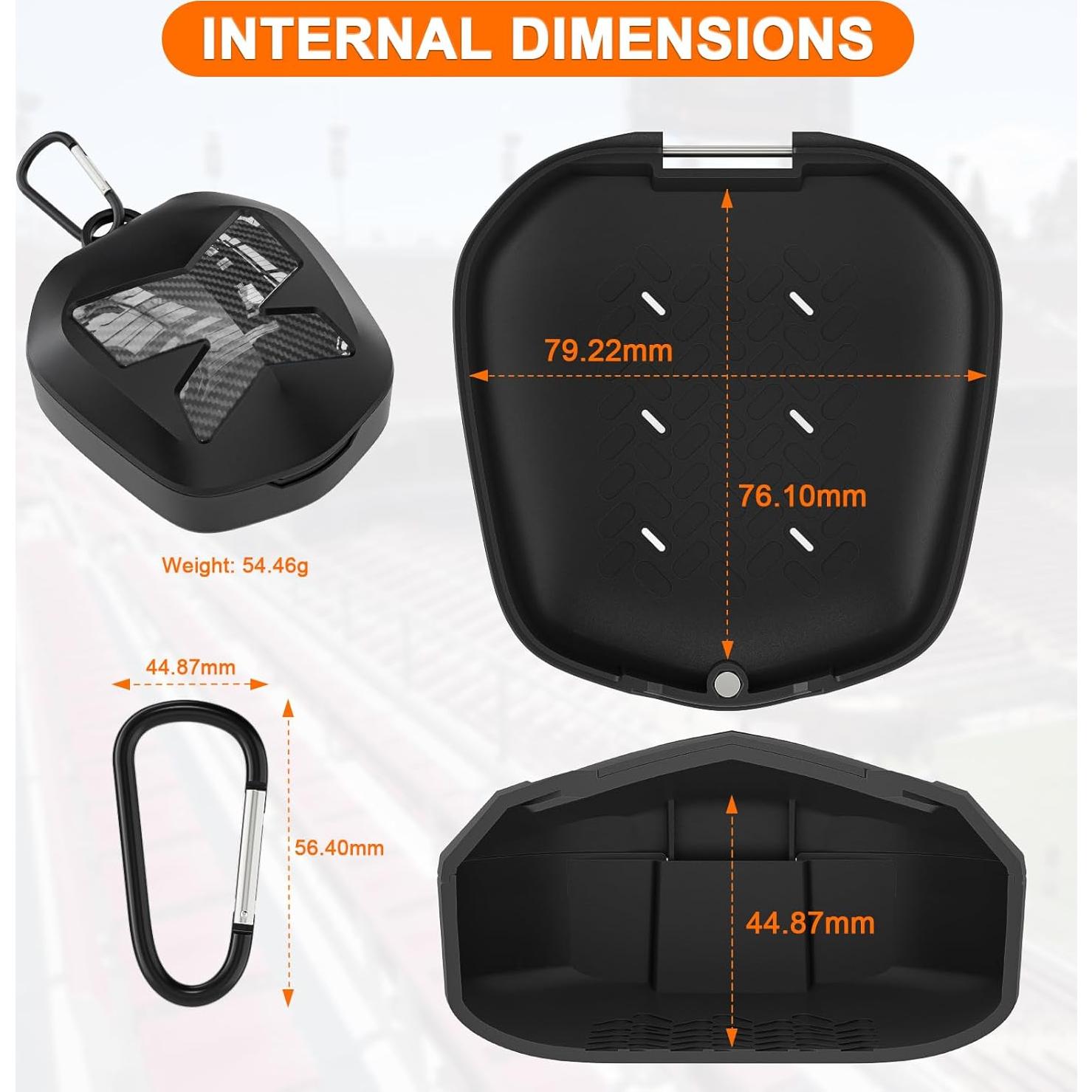 Funda para Protectores Bucales ARGOMAX, Negra, Multideporte