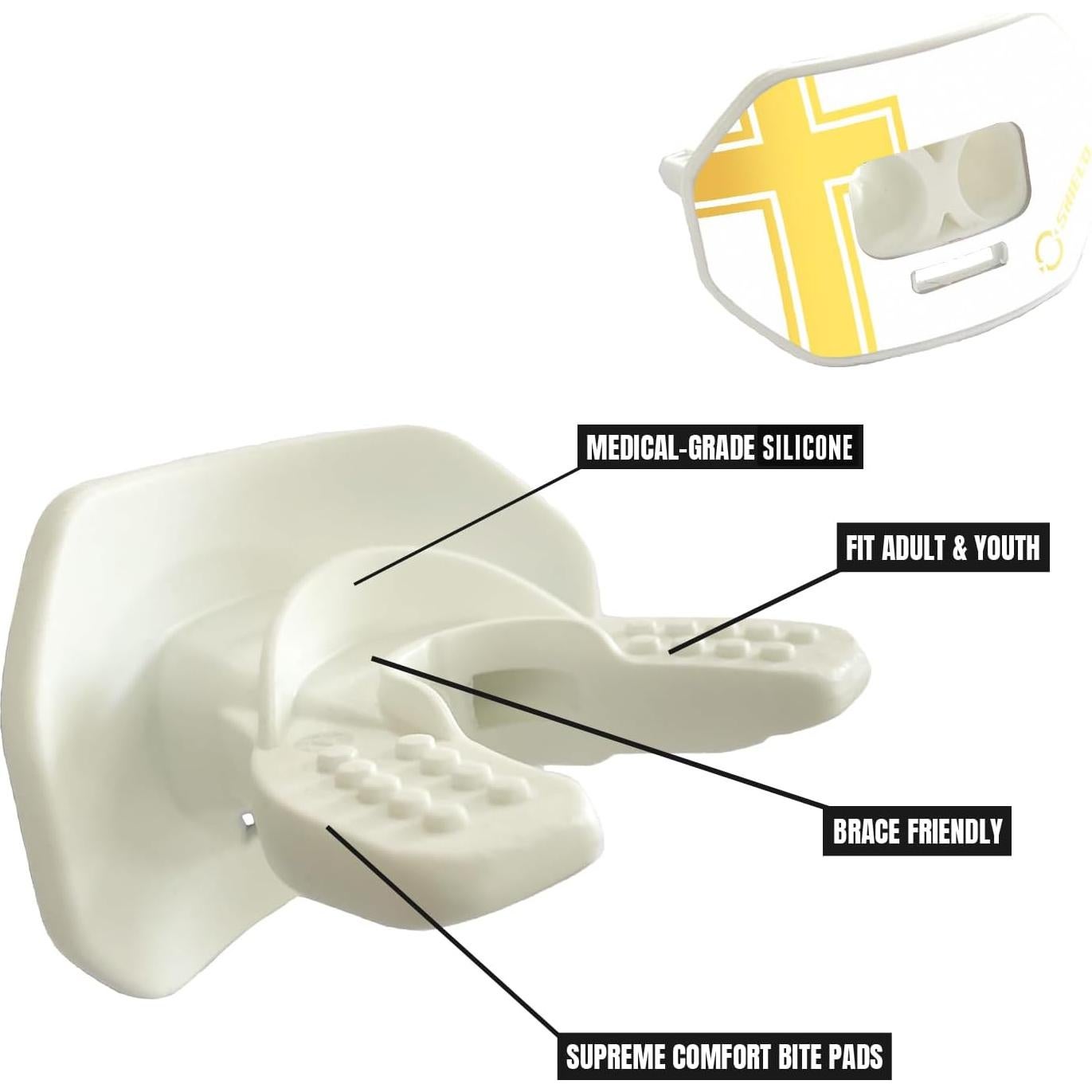 Protector Bucal O Shield Vortex Flow Fútbol Ajuste Hermético