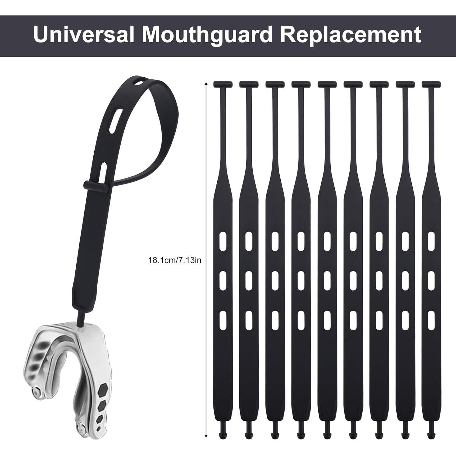 10 Correas para Protector Bucal Universal Gosknor 18.1 cm