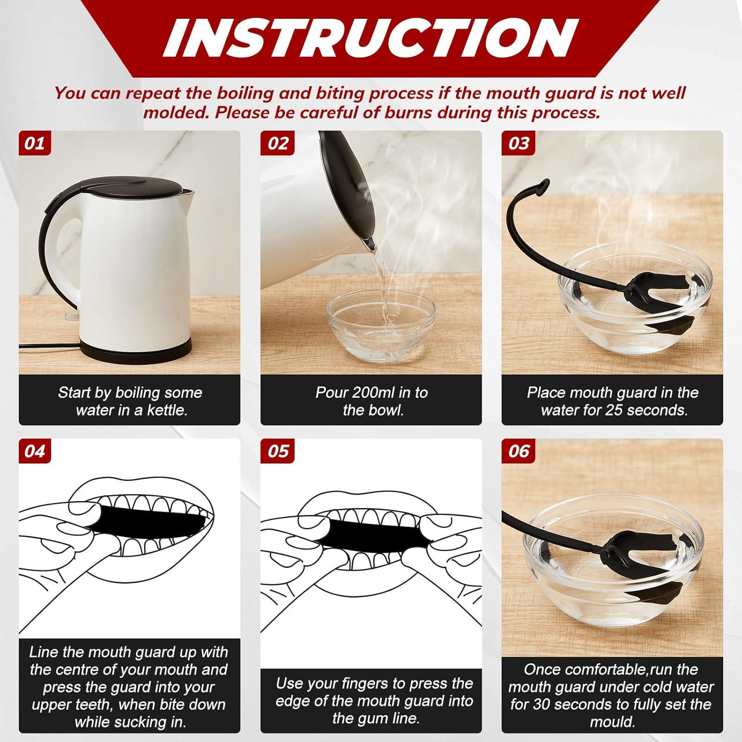 Dunzy 20 Pcs Protector Bucal Deportivo Moldeable con Correa