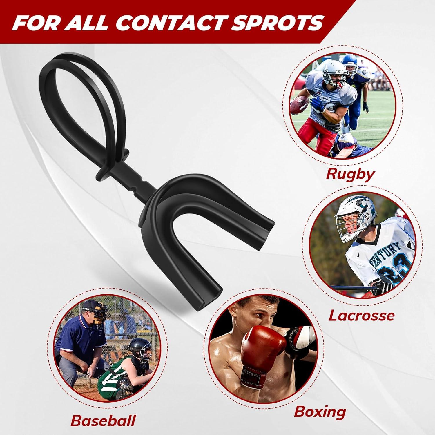 Dunzy 20 Pcs Protector Bucal Deportivo Moldeable con Correa