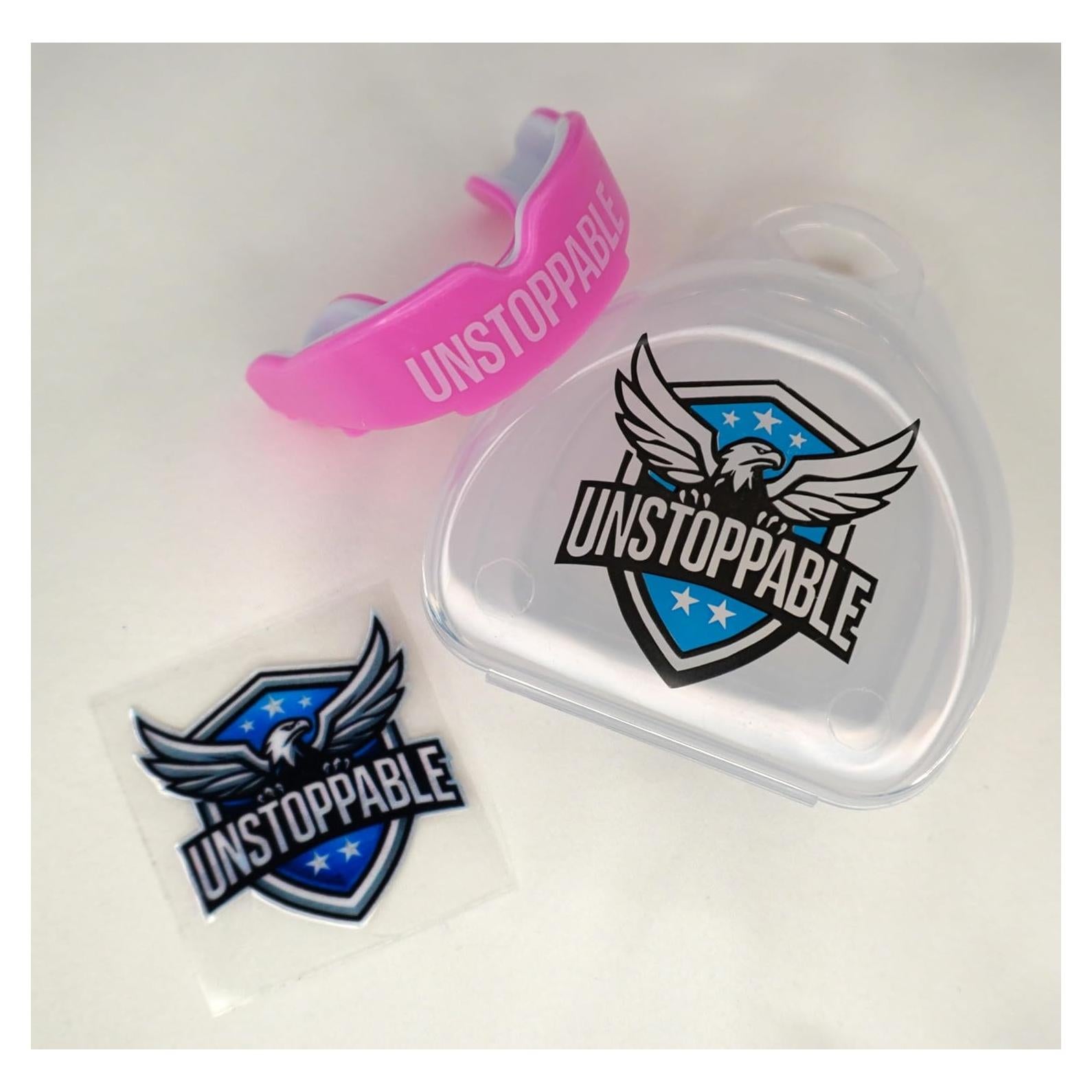 Protector Bucal Deportivo FUNDAMENTAL MG CORE Rosa/Blanco