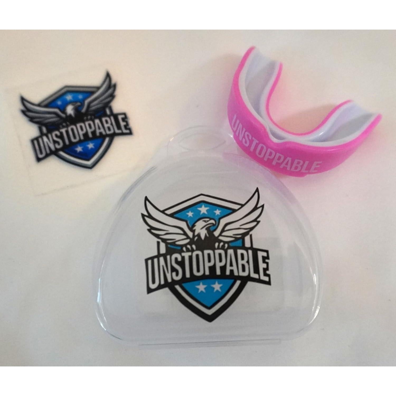 Protector Bucal Deportivo FUNDAMENTAL MG CORE Rosa/Blanco