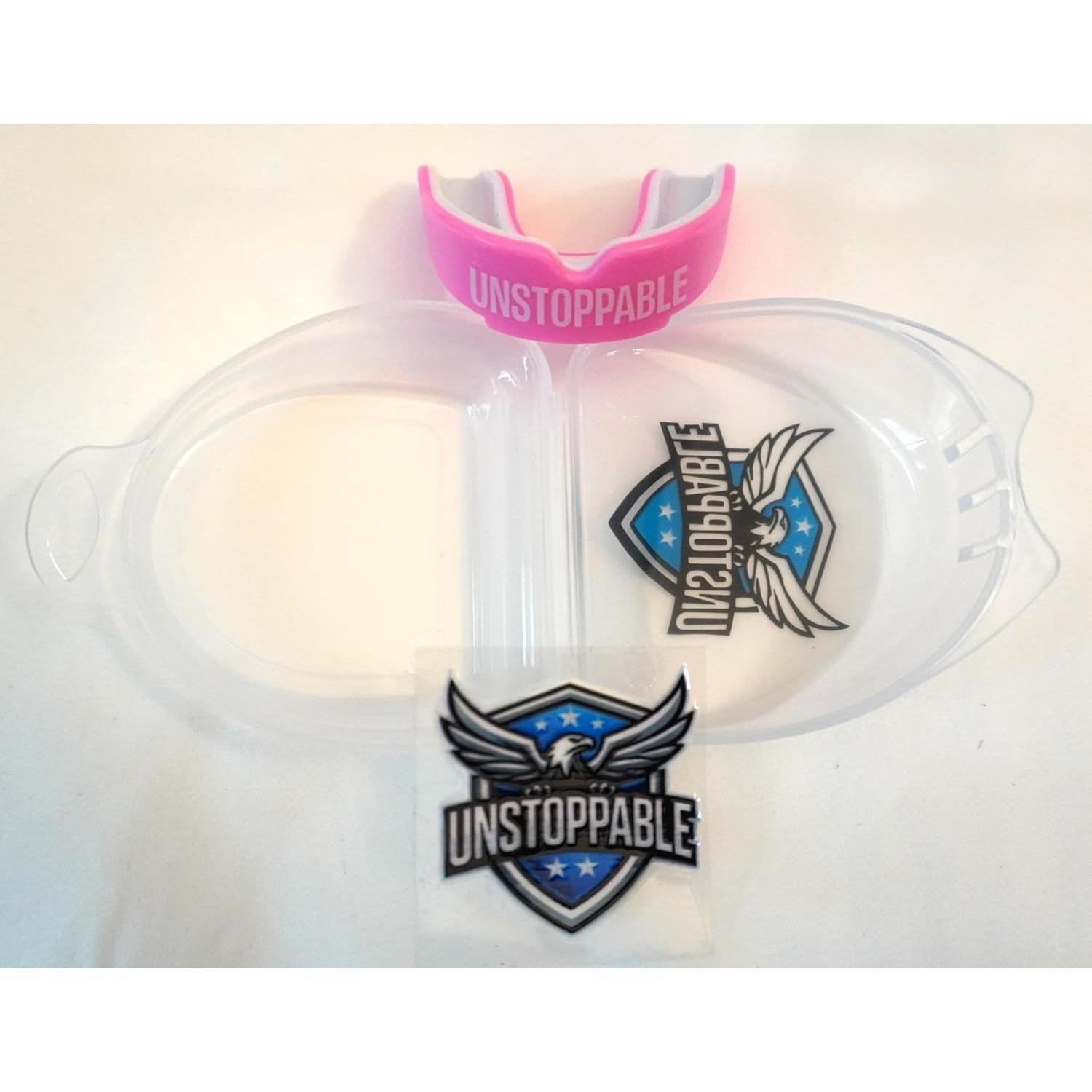 Protector Bucal Deportivo FUNDAMENTAL MG CORE Rosa/Blanco