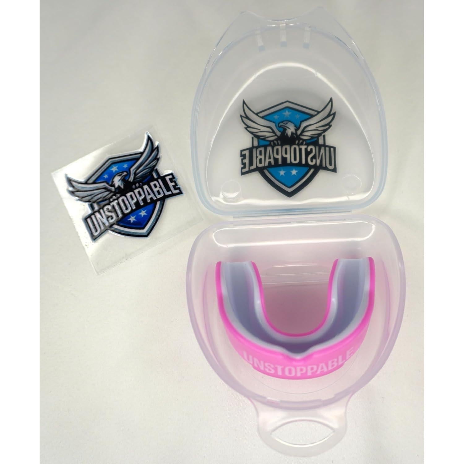 Protector Bucal Deportivo FUNDAMENTAL MG CORE Rosa/Blanco