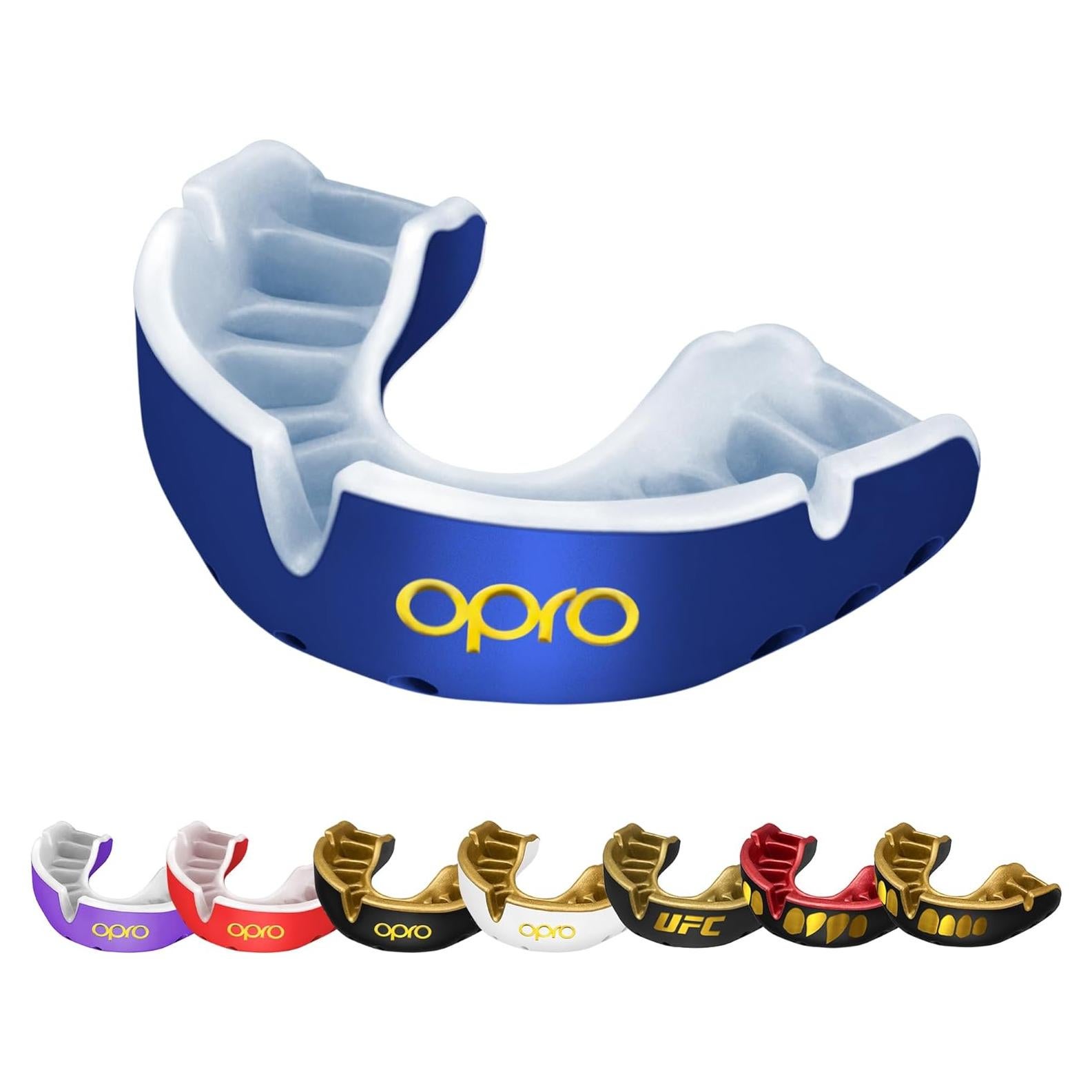 Protector Bucal OPRO Gold Level Adulto Azul Oscuro 20x11.5cm