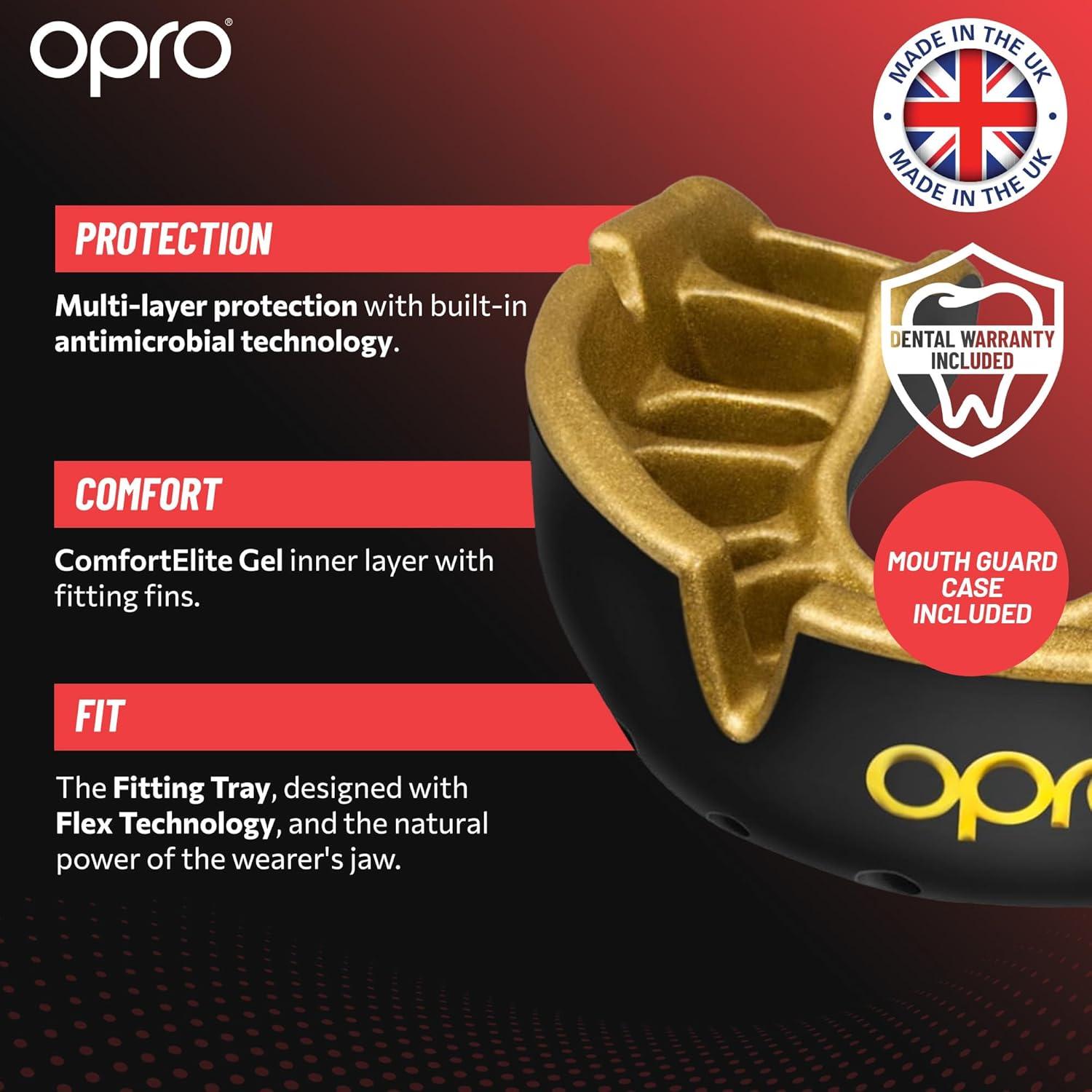 Protector Bucal OPRO Gold Level Adulto Azul Oscuro 20x11.5cm