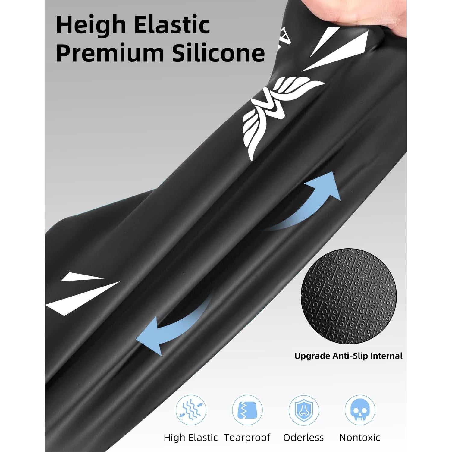 Gorro de Natación Grande AzureWings para Cabello Largo