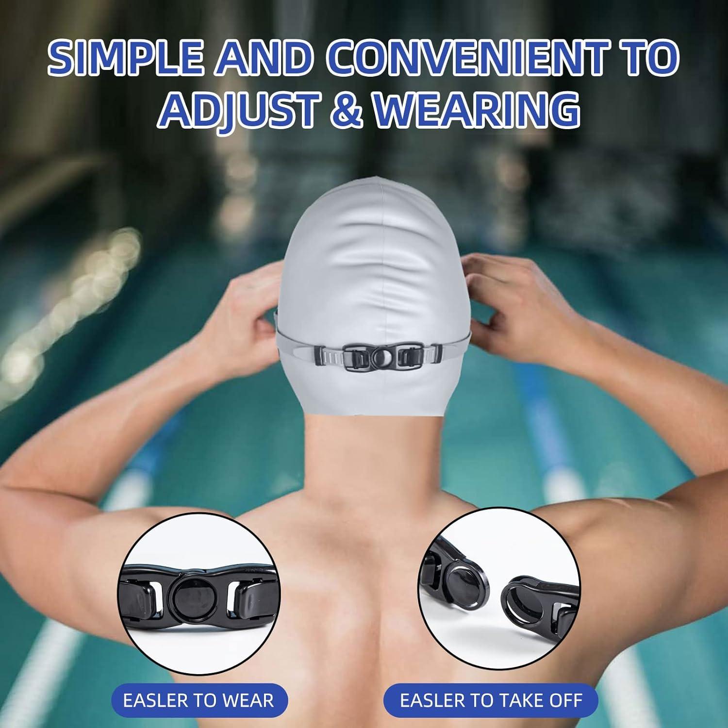 Conjunto Gafas de Natación y Gorra Silicona UV Antivaho Adulto