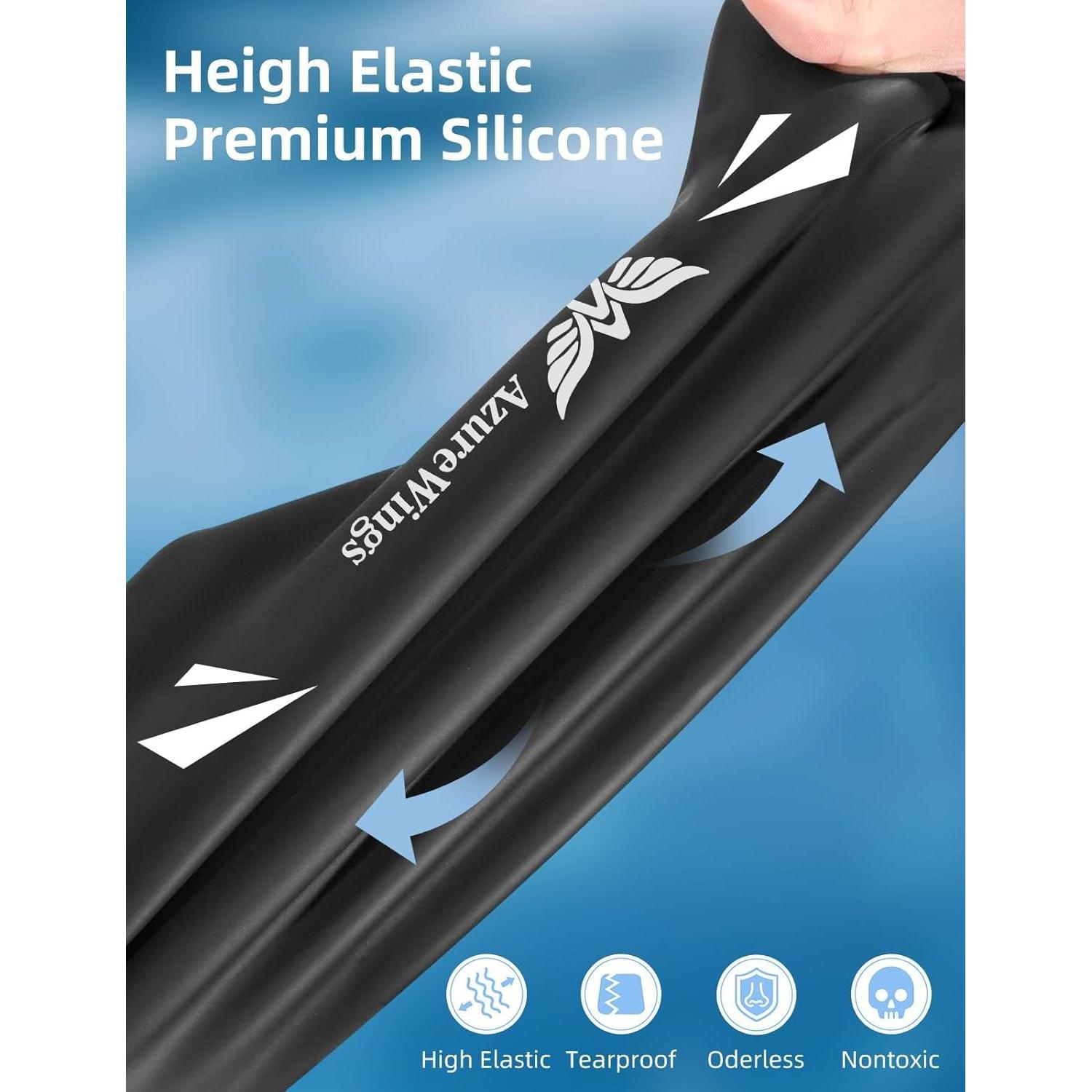 Gorro de Natación Extra Grande AzureWings para Cabello Largo