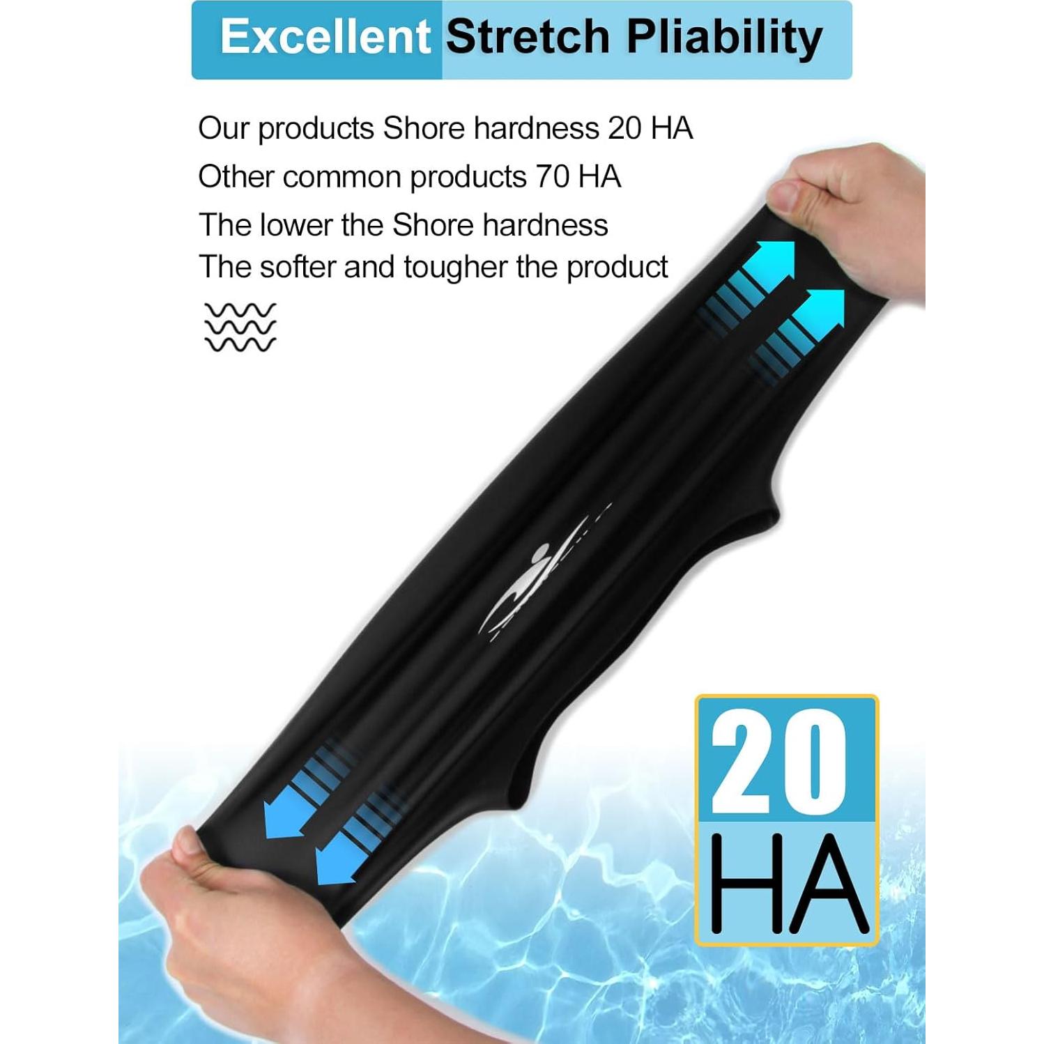 Gorro de Natación SERENDIPA de Silicona Grande para Cabello Largo